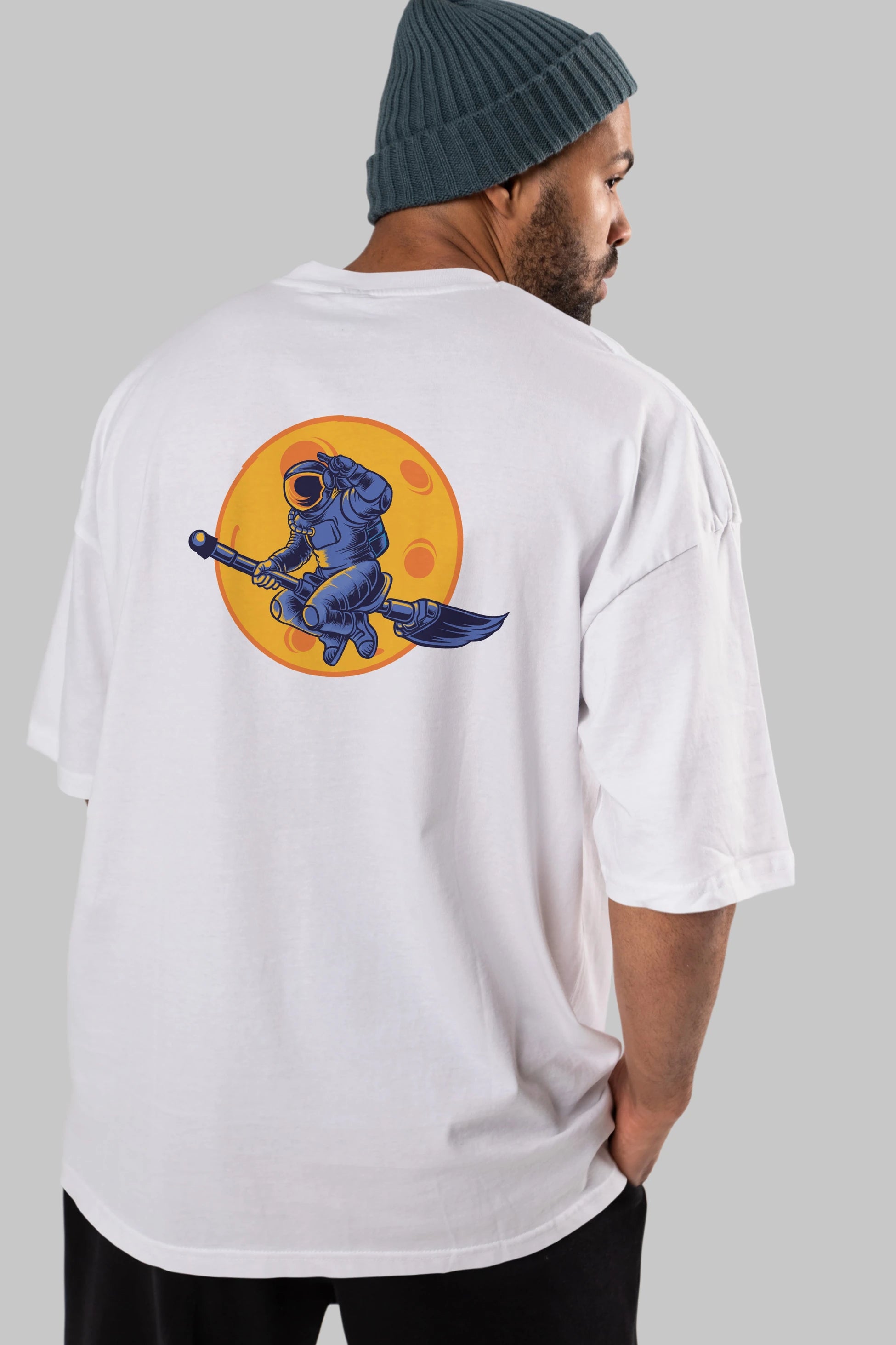 Space Witch Arka Baskılı Oversize t-shirt Erkek Kadın Unisex