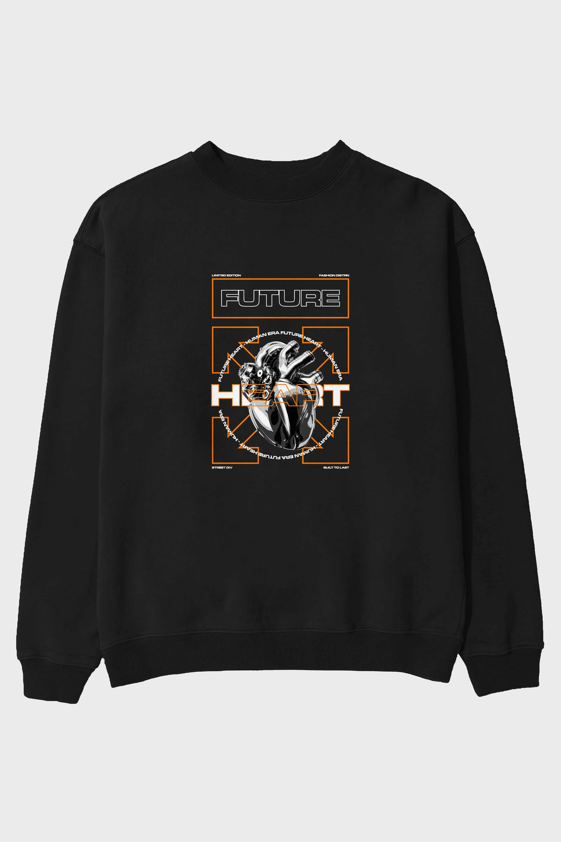 Future Heart Ön Baskılı Oversize Sweatshirt Erkek Kadın Unisex