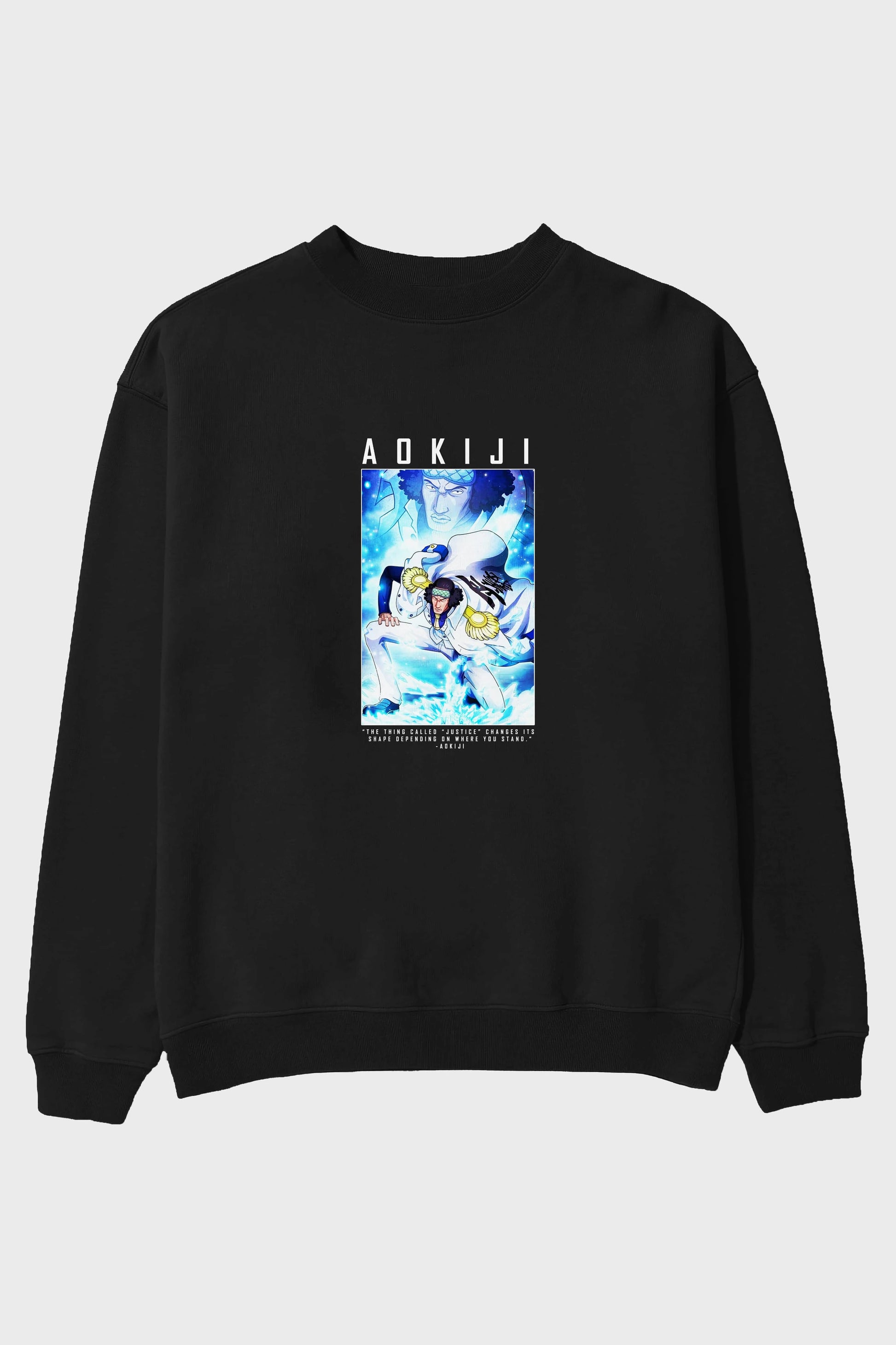 Kuzan Ön Baskılı Anime Oversize Sweatshirt Erkek Kadın Unisex