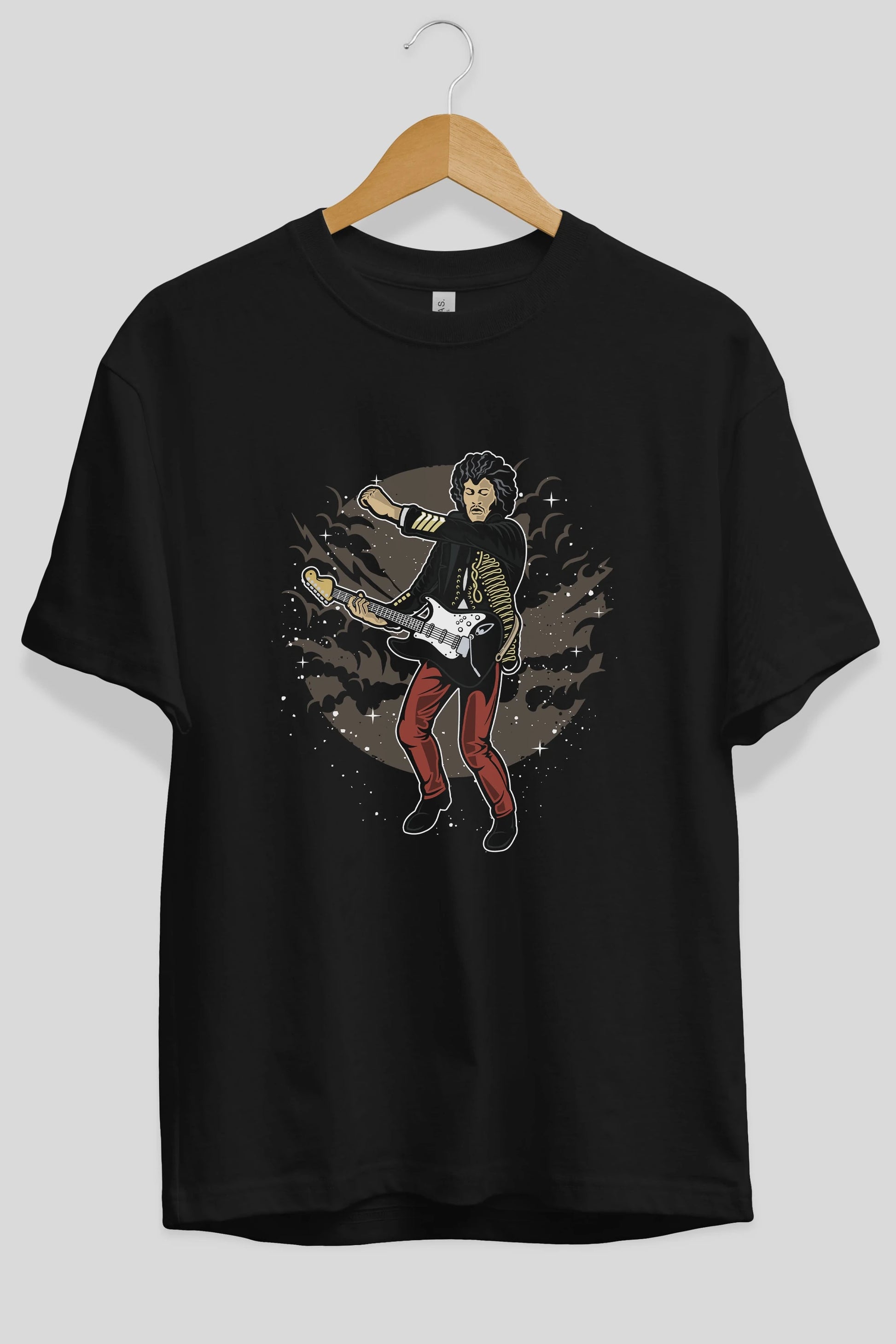JIMMY HENDRIX Ön Baskılı Oversize t-shirt Erkek Kadın Unisex %100 Pamuk tişort