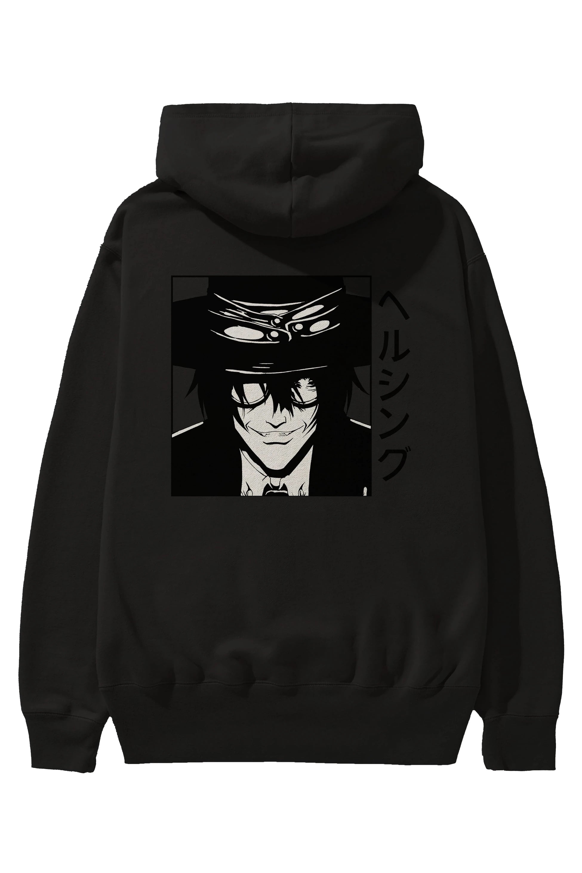 Alucard 1 Anime Arka Baskılı Hoodie Oversize Kapüşonlu Sweatshirt Erkek Kadın Unisex