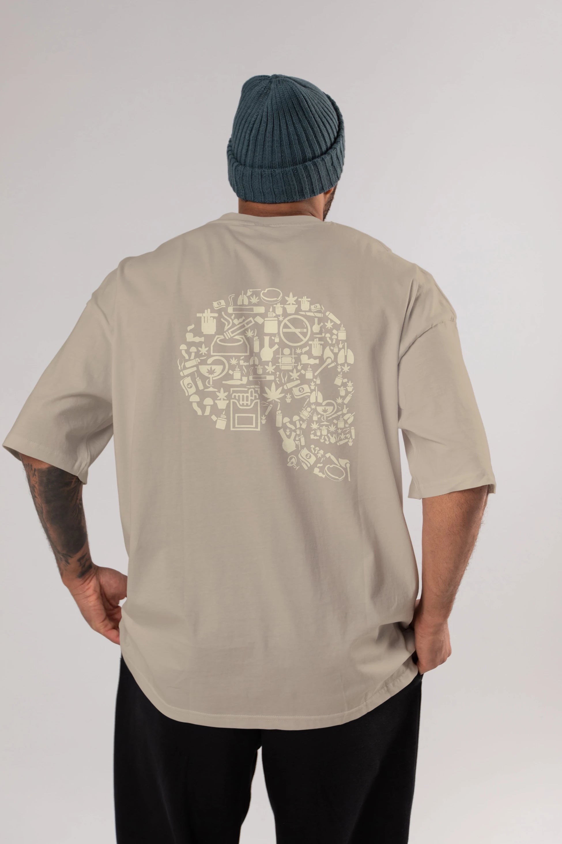 Smoking Kills Arka Baskılı Oversize t-shirt %100 pamuk Erkek Kadın Unisex