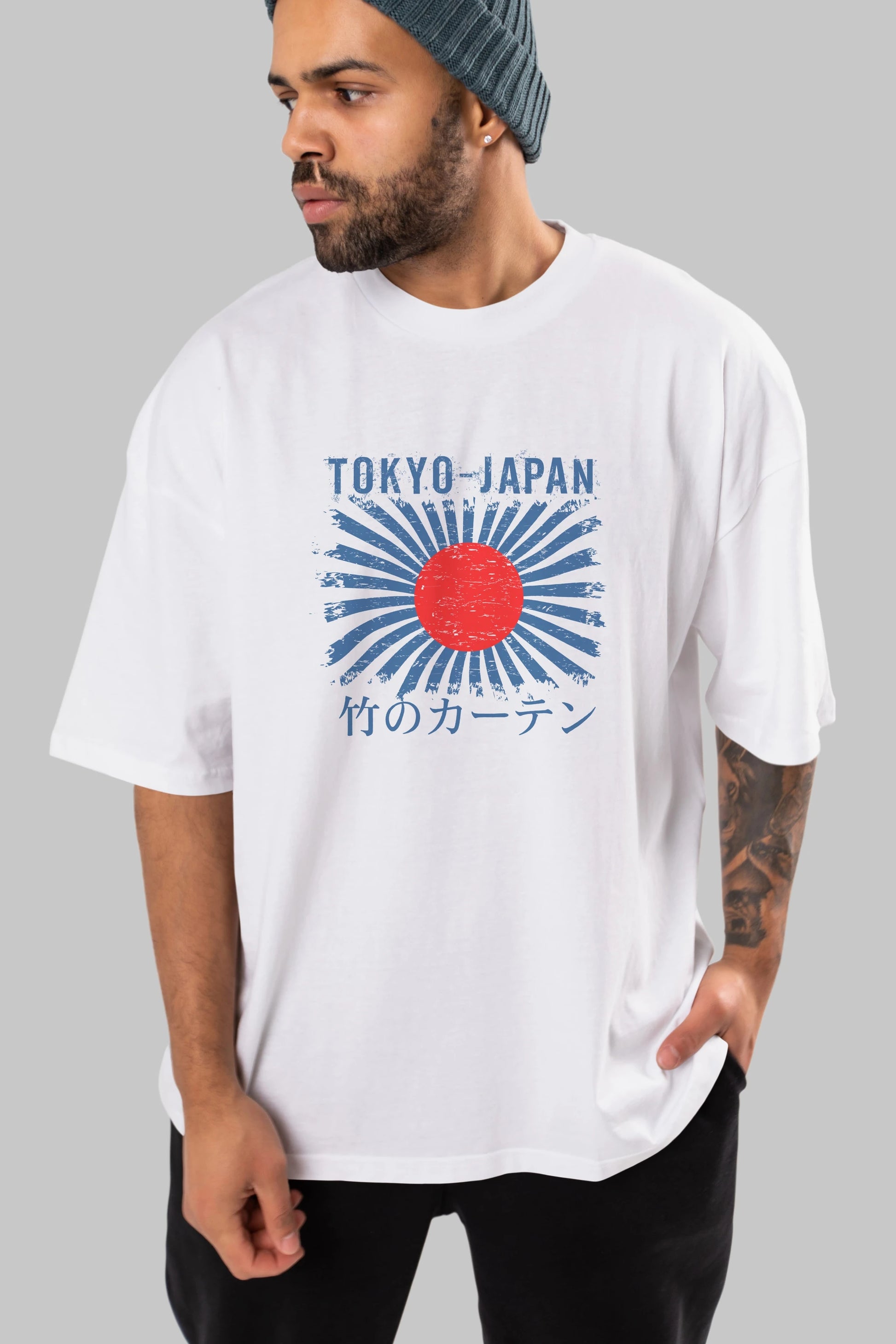 Tokyo Japan Ön Baskılı Oversize t-shirt Erkek Kadın Unisex