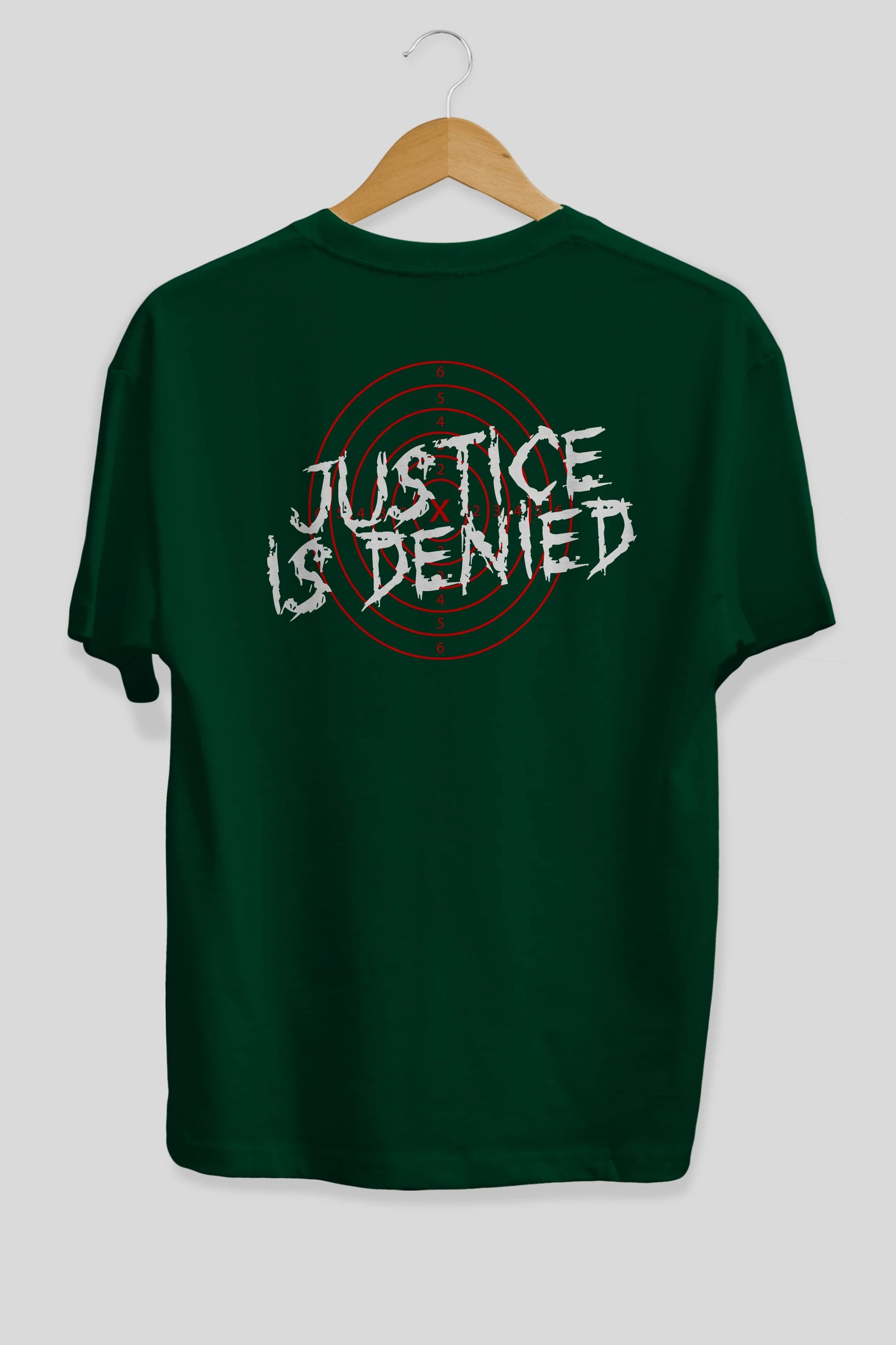 Justice is Denied Arka Baskılı Oversize t-shirt Erkek Kadın Unisex