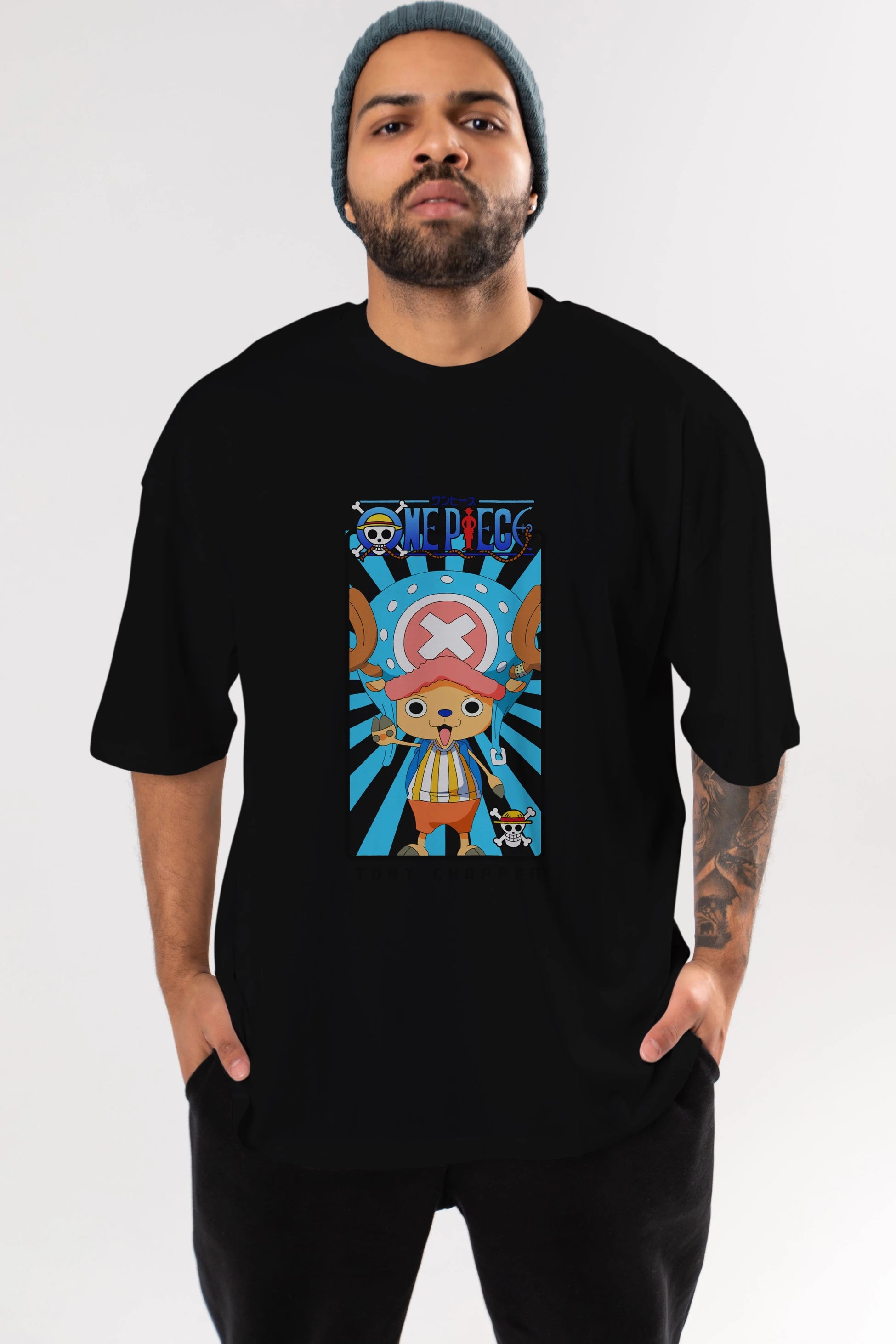 Chopper Anime Ön Baskılı Oversize t-shirt Erkek Kadın Unisex