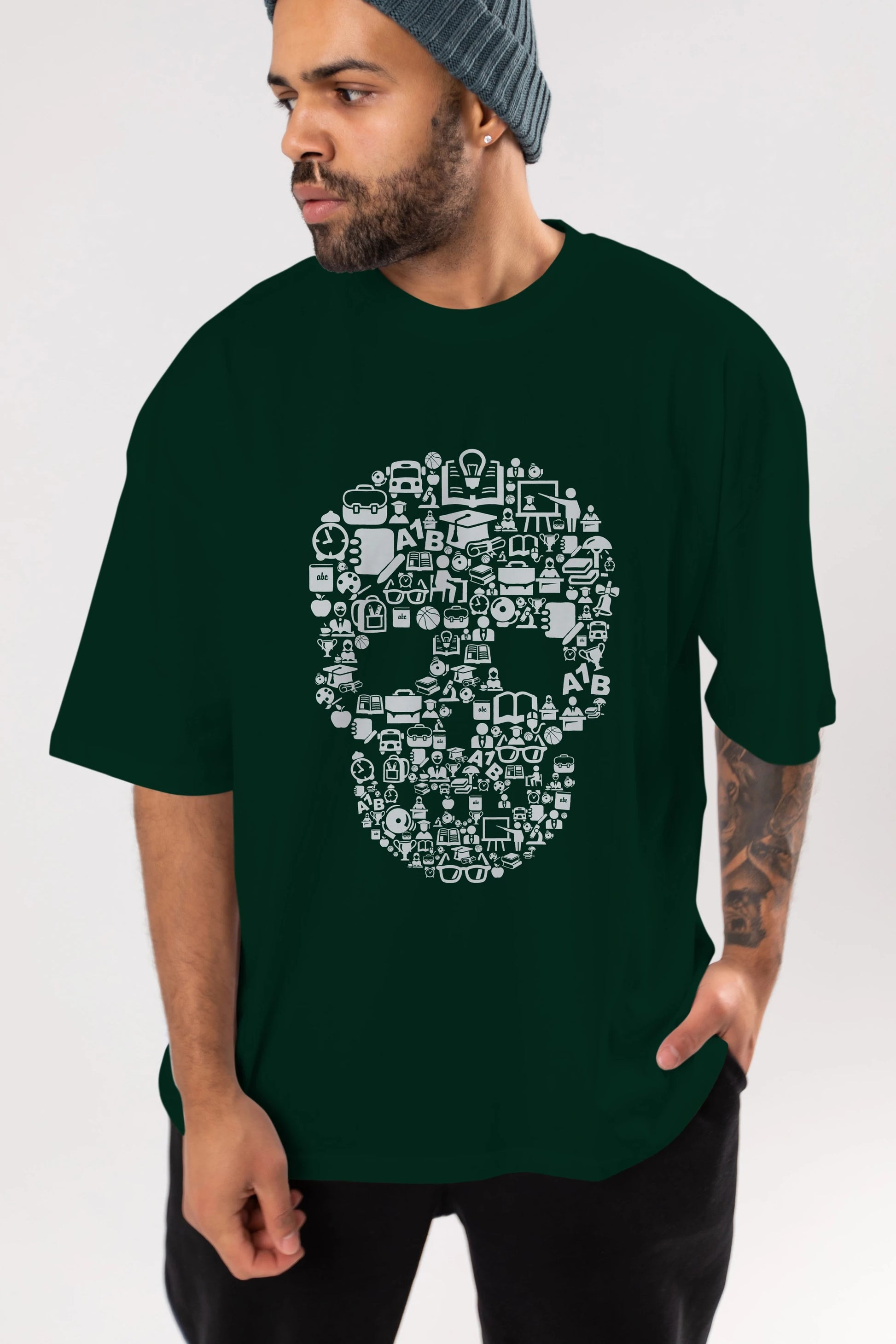 Dead  School Ön Baskılı Oversize t-shirt %100 pamuk Erkek Kadın Unisex
