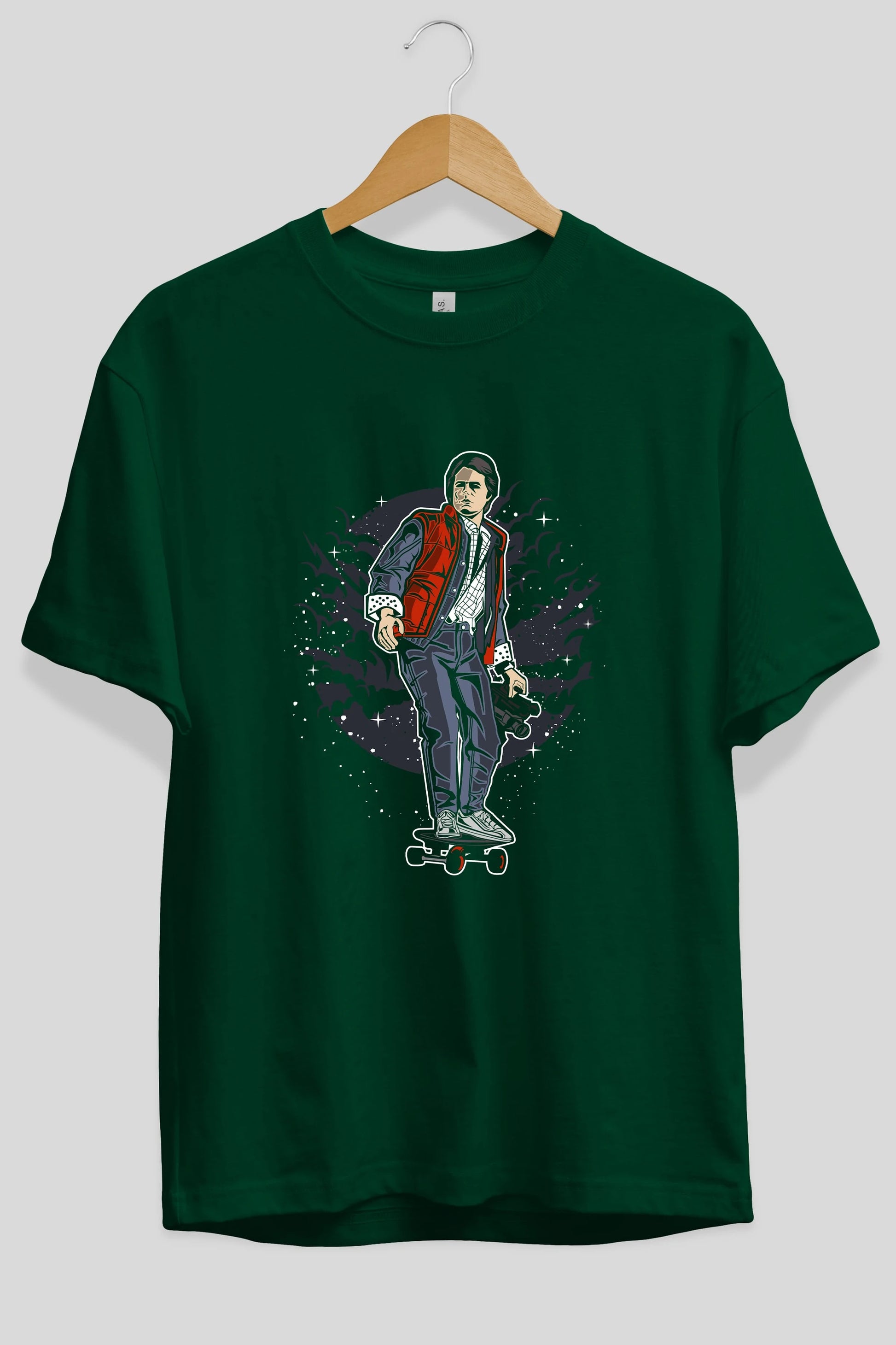 MARTY Ön Baskılı Oversize t-shirt Erkek Kadın Unisex %100 Pamuk tişort