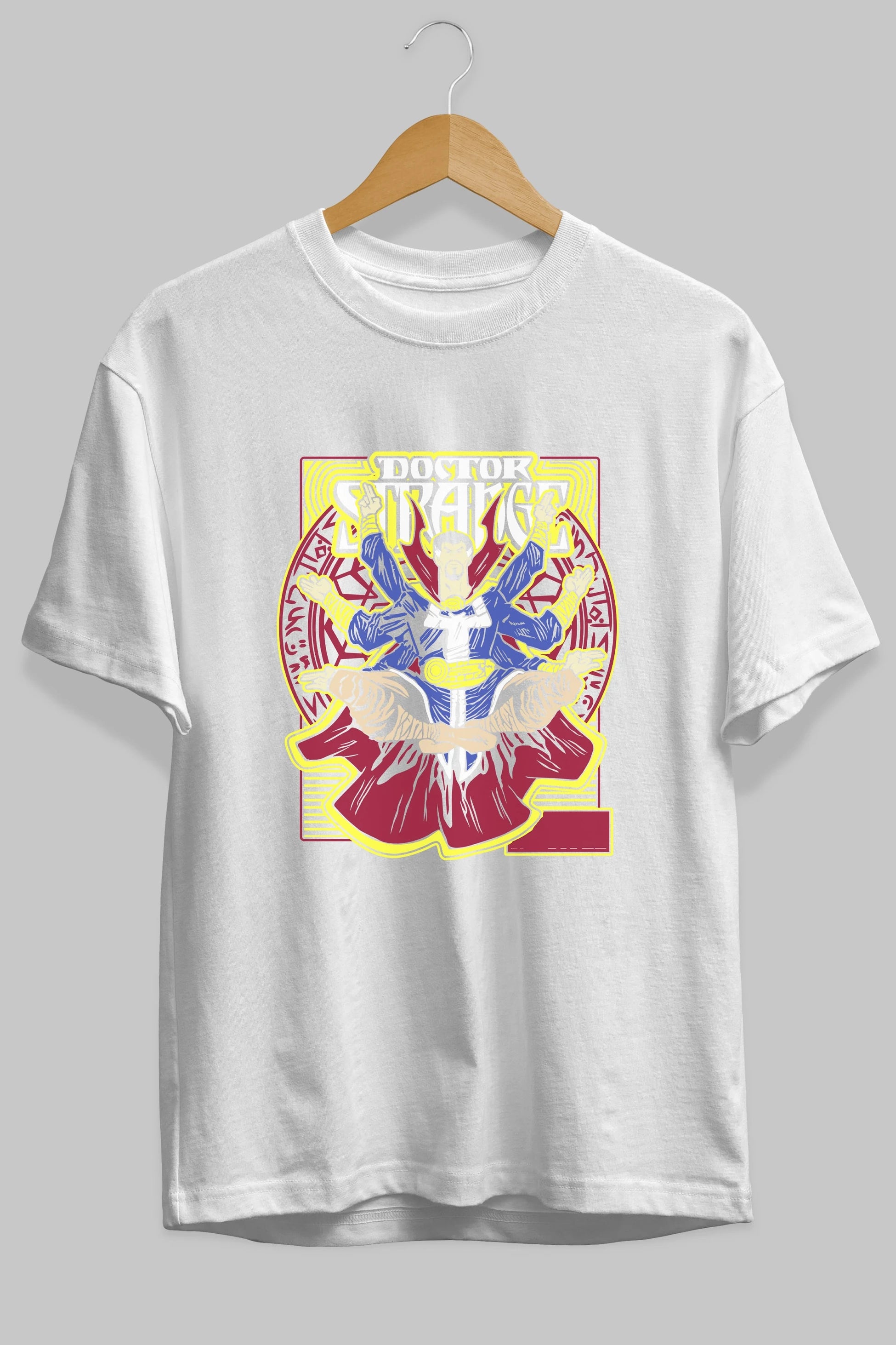 Doctor Strange (1) Ön Baskılı Oversize t-shirt Erkek Kadın Unisex %100 Pamuk Bisiklet Yaka tişort
