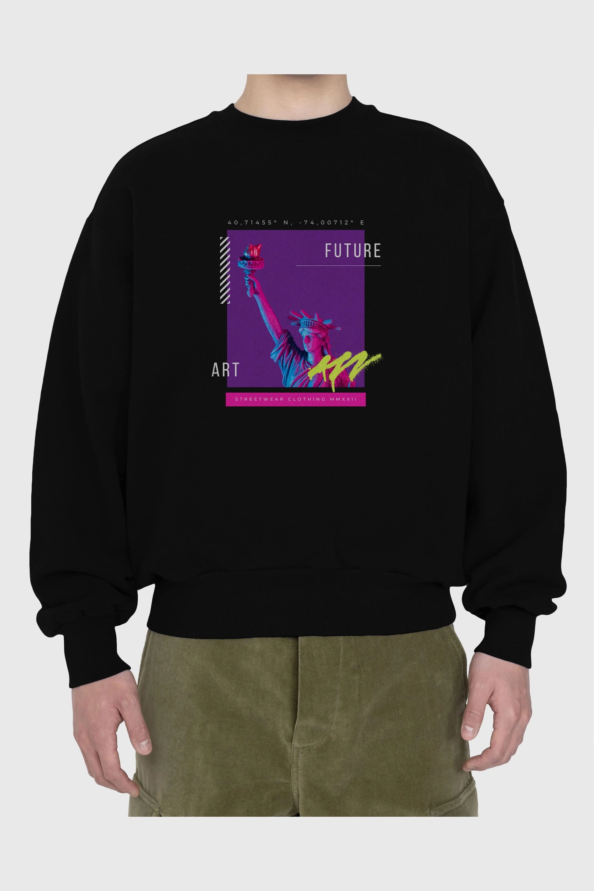 Future Streetwear Ön Baskılı Oversize Sweatshirt Erkek Kadın Unisex