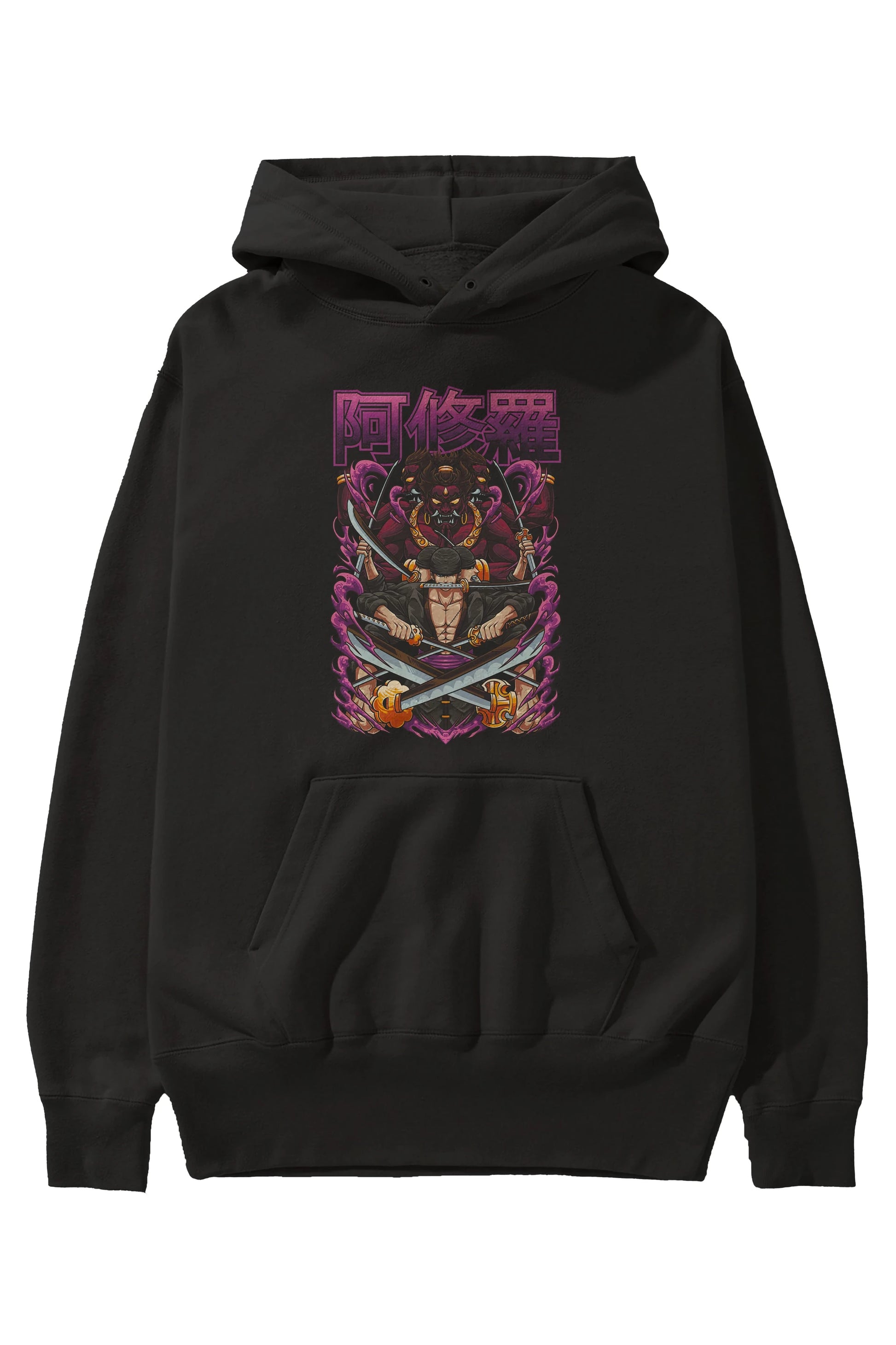 Roronoa Zoro 1 Anime Ön Baskılı Hoodie Oversize Kapüşonlu Sweatshirt Erkek Kadın Unisex