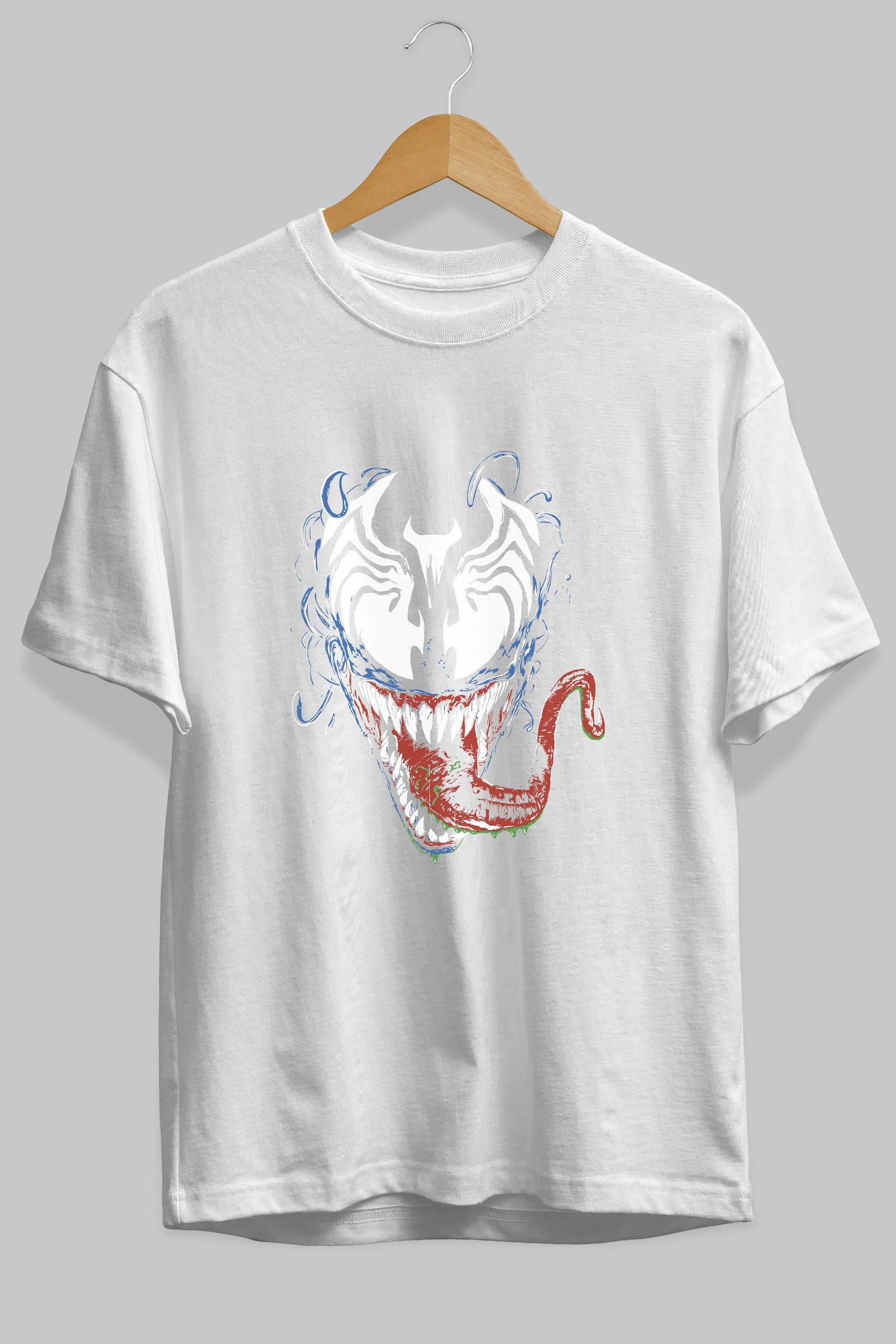 Venom (2) Ön Baskılı Oversize t-shirt Erkek Kadın Unisex %100 Pamuk Bisiklet Yaka tişort