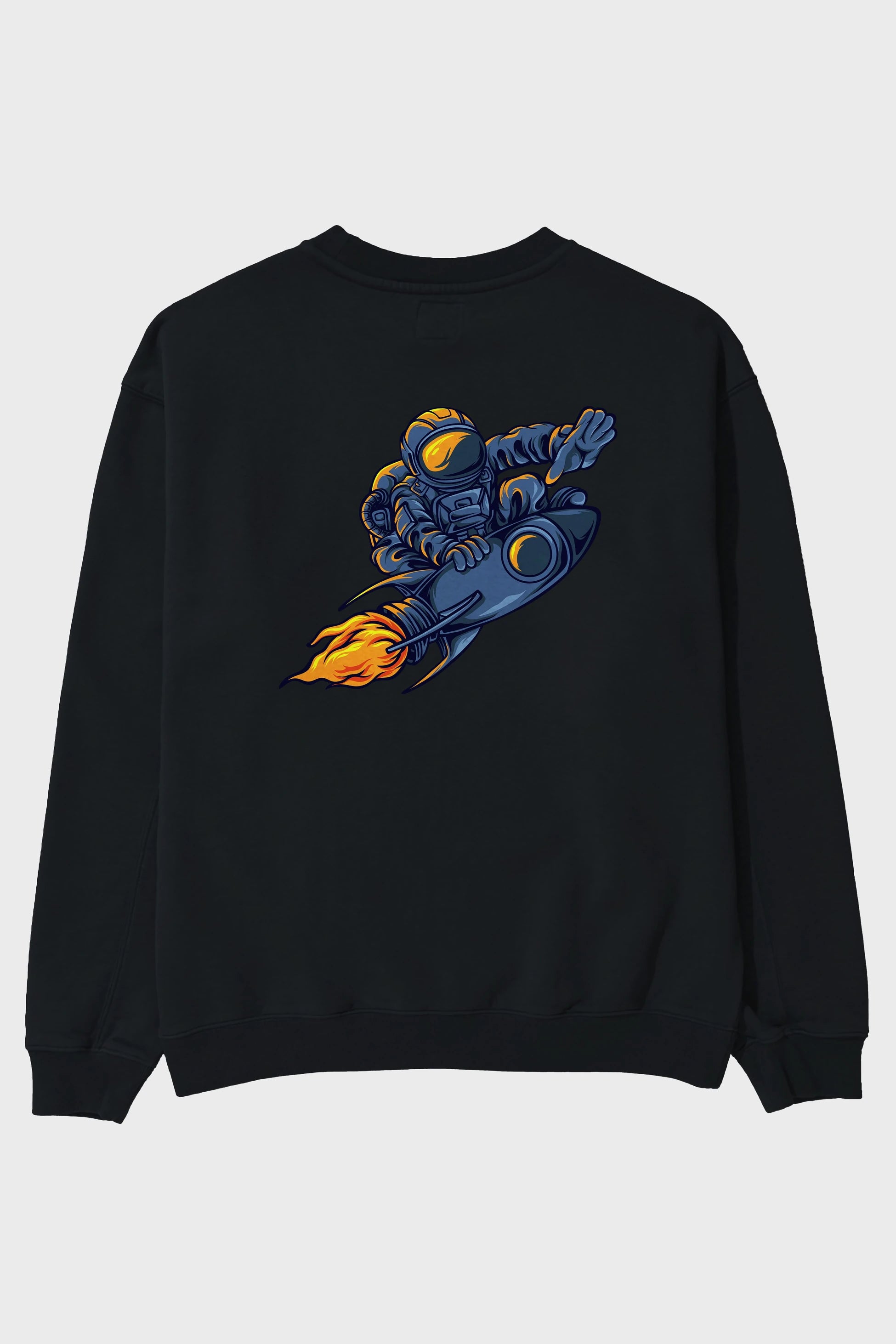 Astrocket Illustration Tshirt Arka Baskılı Oversize Sweatshirt Erkek Kadın Unisex