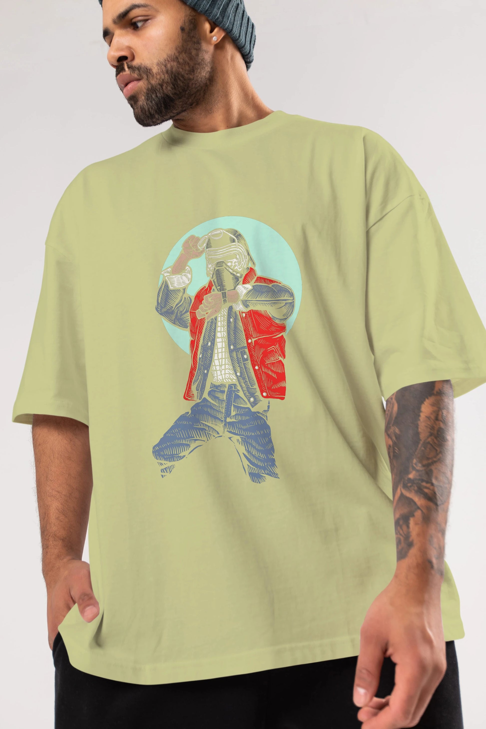 Kylo Mcfly Ön Baskılı Oversize t-shirt Erkek Kadın Unisex %100 Pamuk tişort