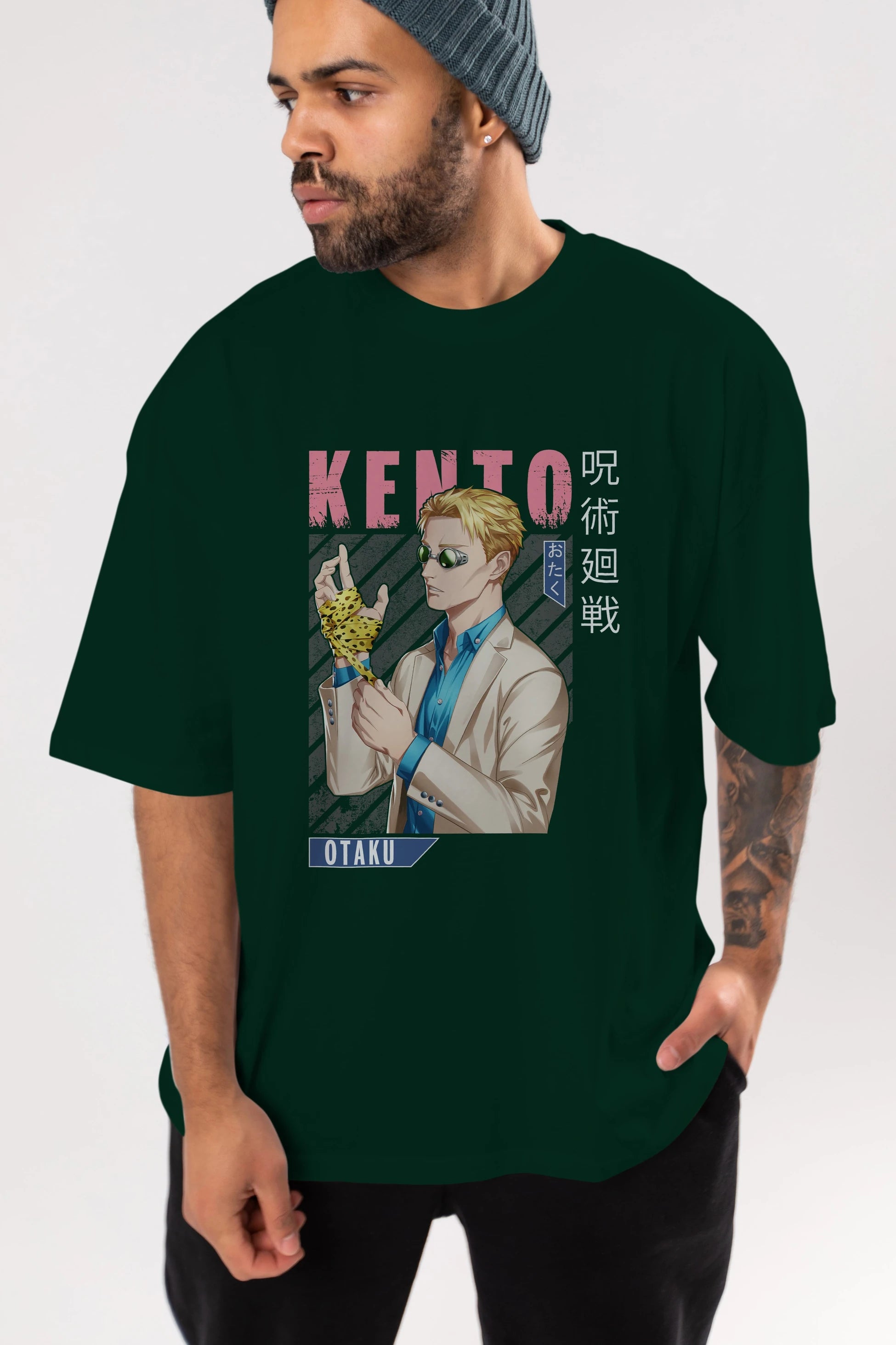 Kento Nanami Anime Ön Baskılı Oversize t-shirt %100 pamuk Erkek Kadın Unisex