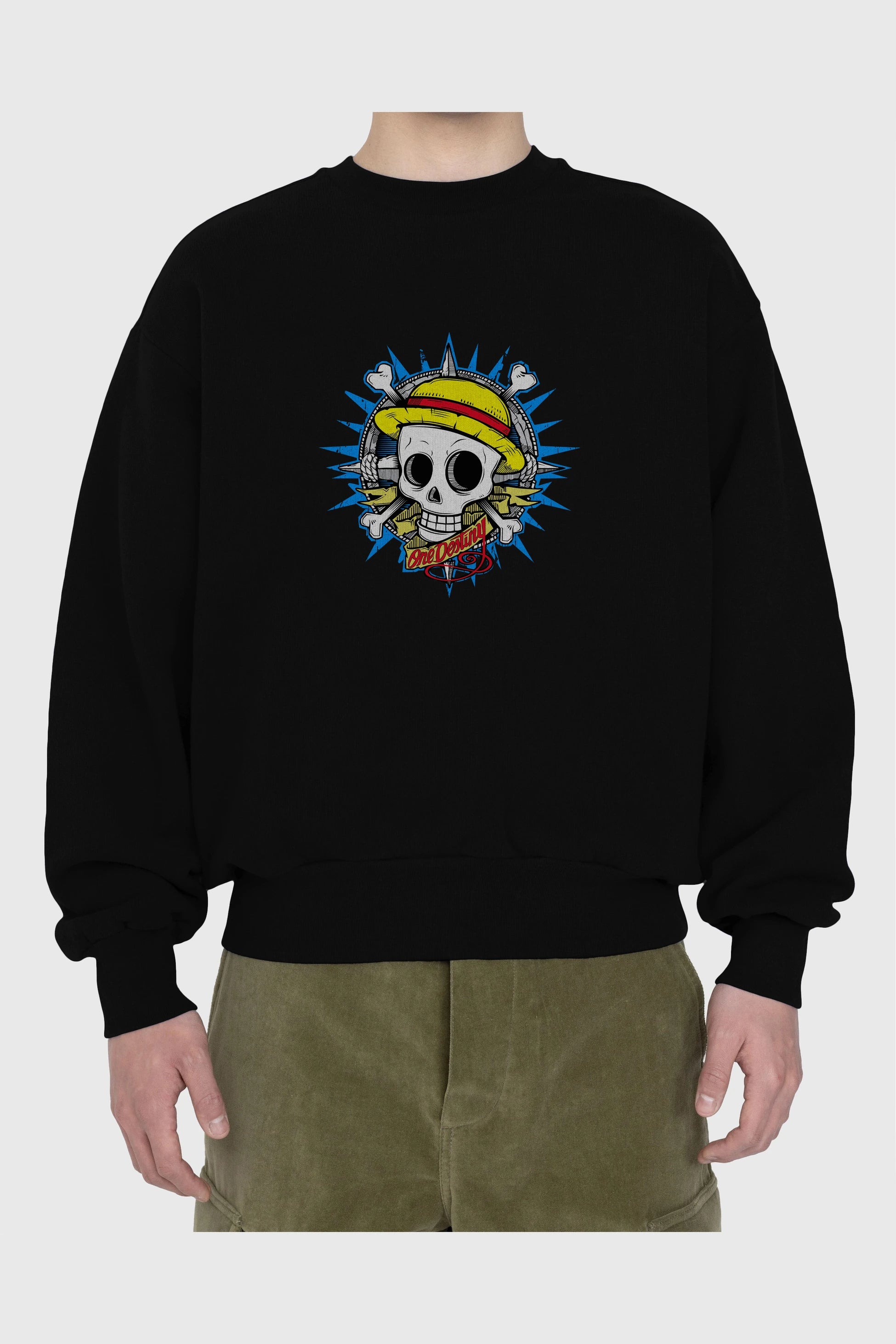 One destiny Ön Baskılı Anime Oversize Sweatshirt Erkek Kadın Unisex
