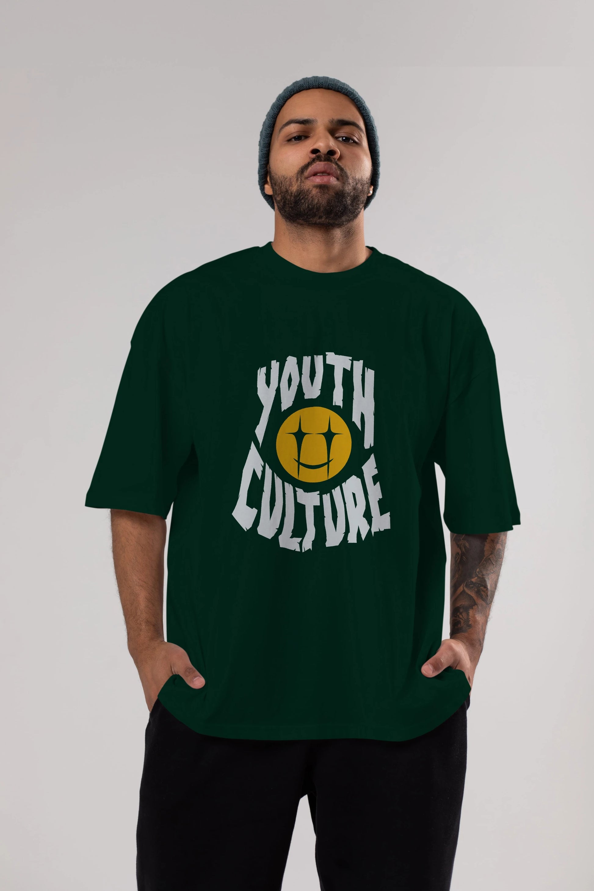 Youth Culture Ön Baskılı Oversize t-shirt Erkek Kadın Unisex