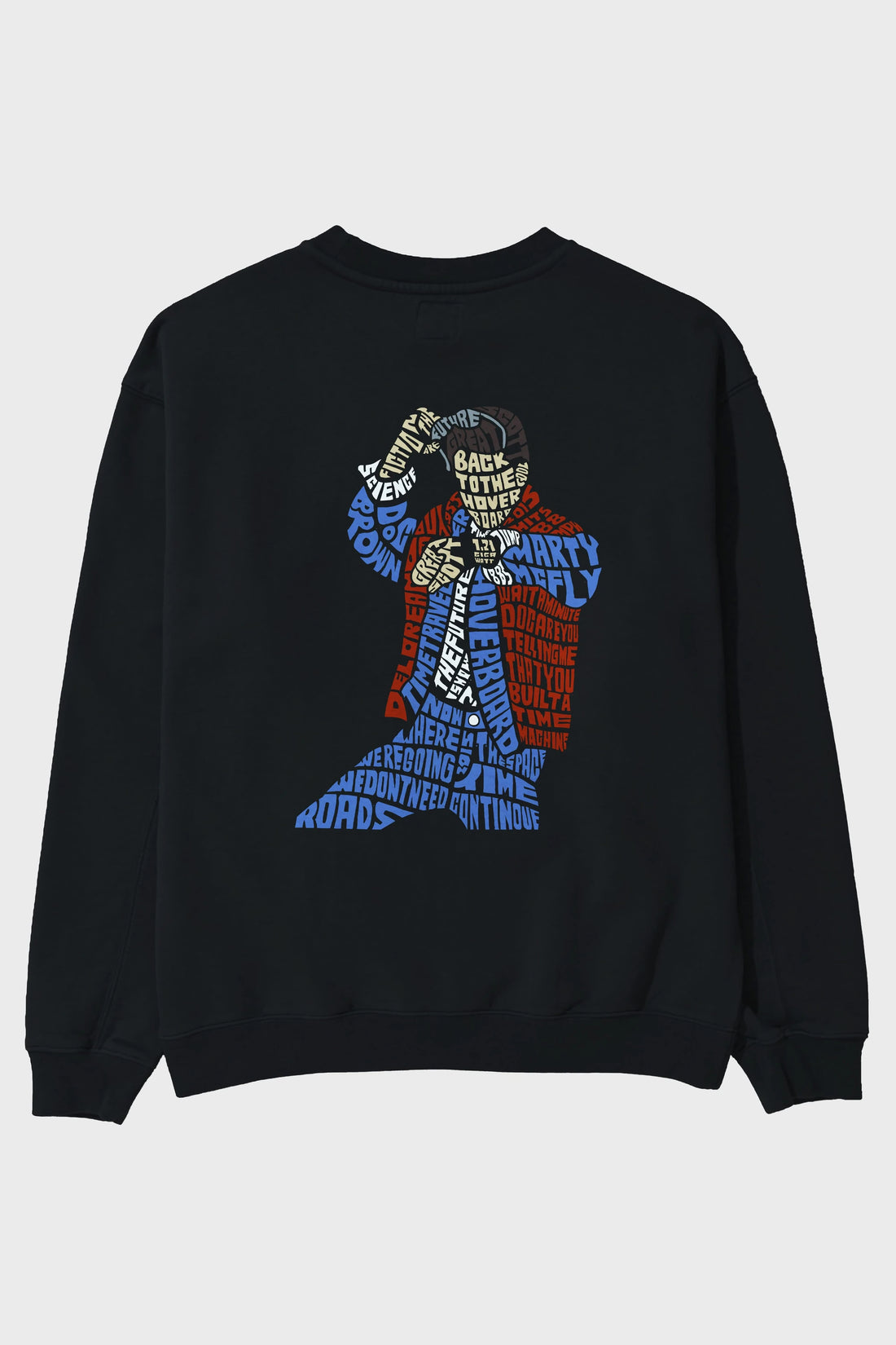 Back To The Hoverboard Arka Baskılı Oversize Sweatshirt Erkek Kadın Unisex