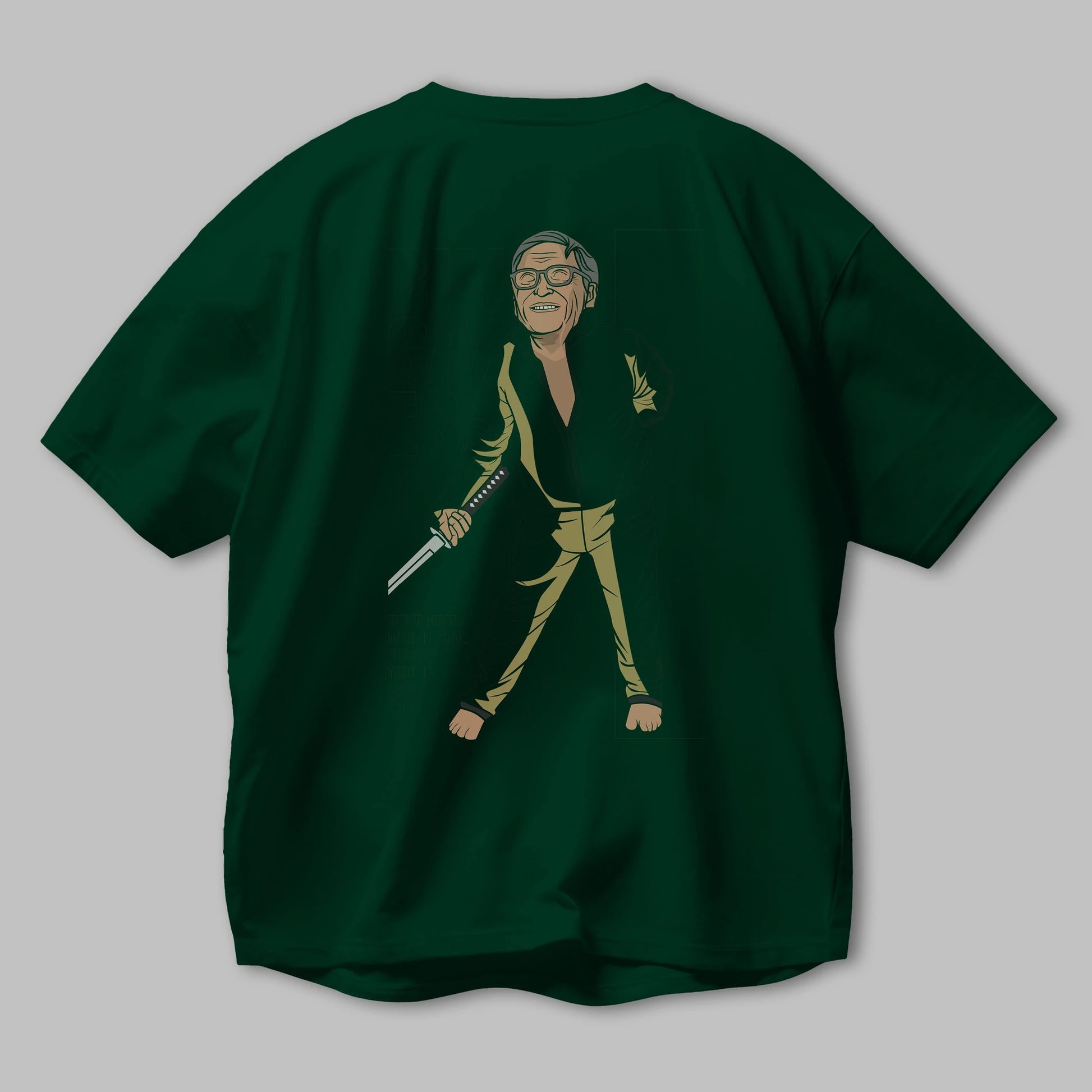 Bill Gates Arka Baskılı Oversize t-shirt Erkek Kadın Unisex %100 Pamuk tişort