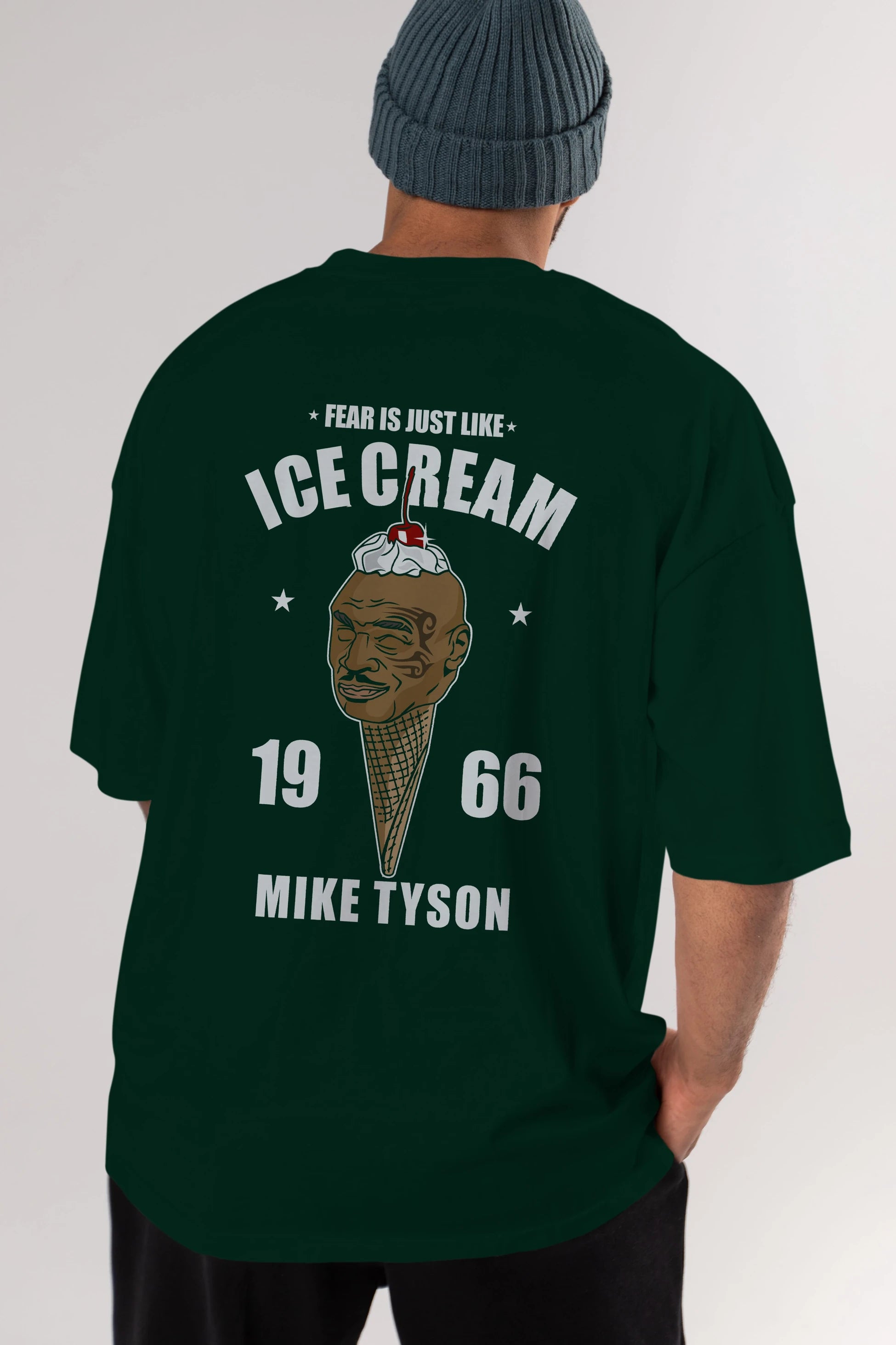 Tyson Ice Cream Arka Baskılı Oversize t-shirt Erkek Kadın Unisex %100 Pamuk tişort