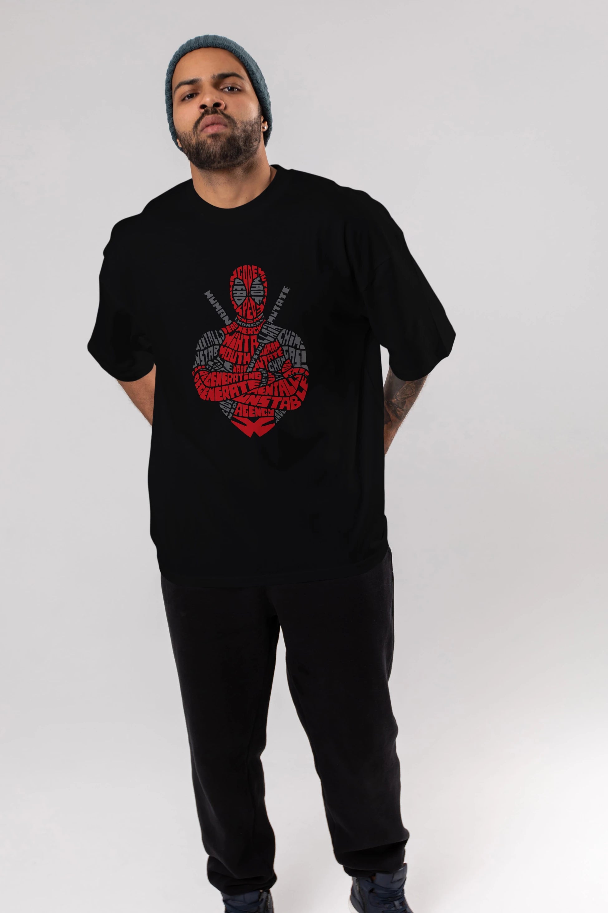 Deadpool (16) Ön Baskılı Oversize t-shirt Erkek Kadın Unisex %100 Pamuk Bisiklet Yaka tişort