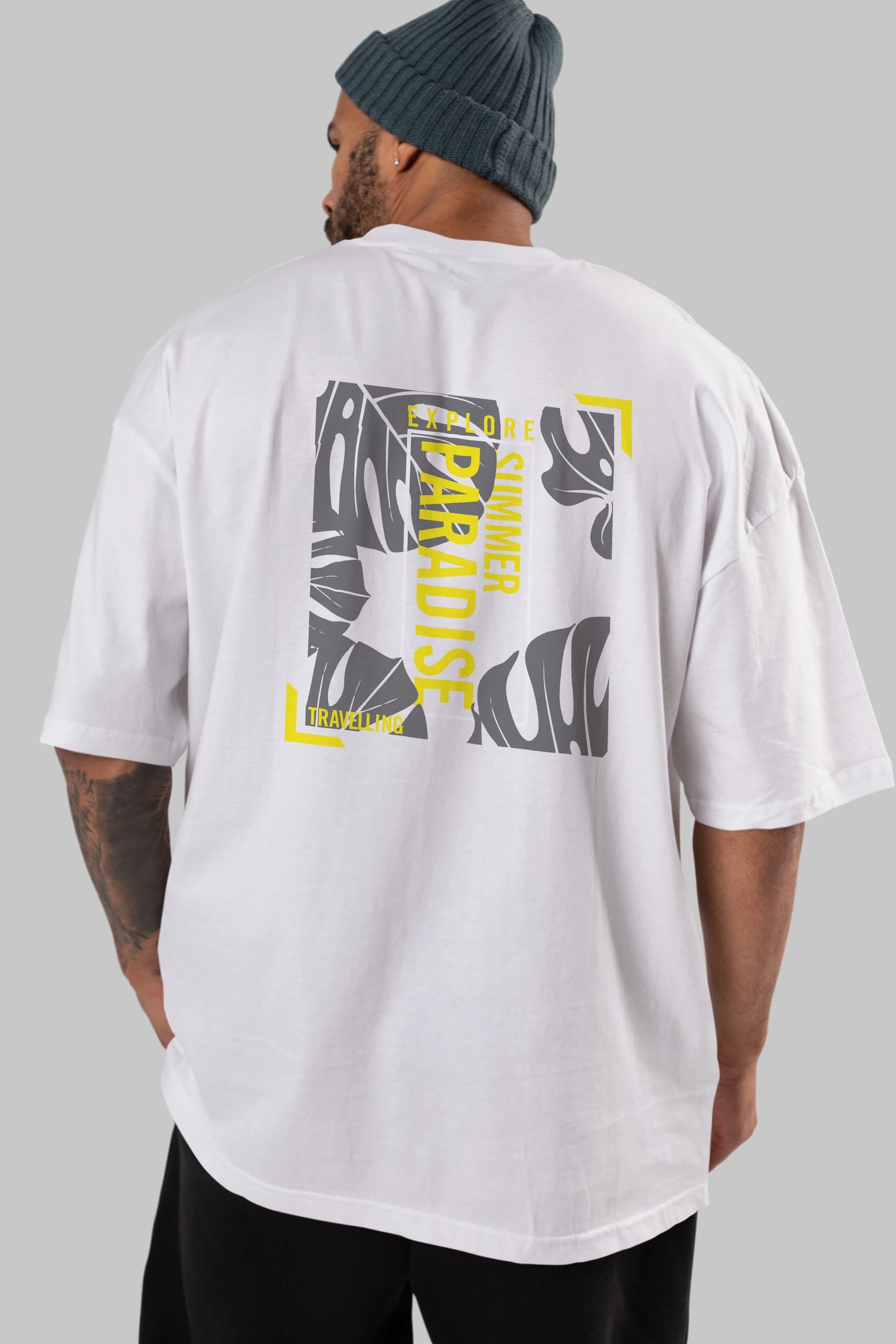 Explore Summer Arka Baskılı Oversize t-shirt Erkek Kadın Unisex