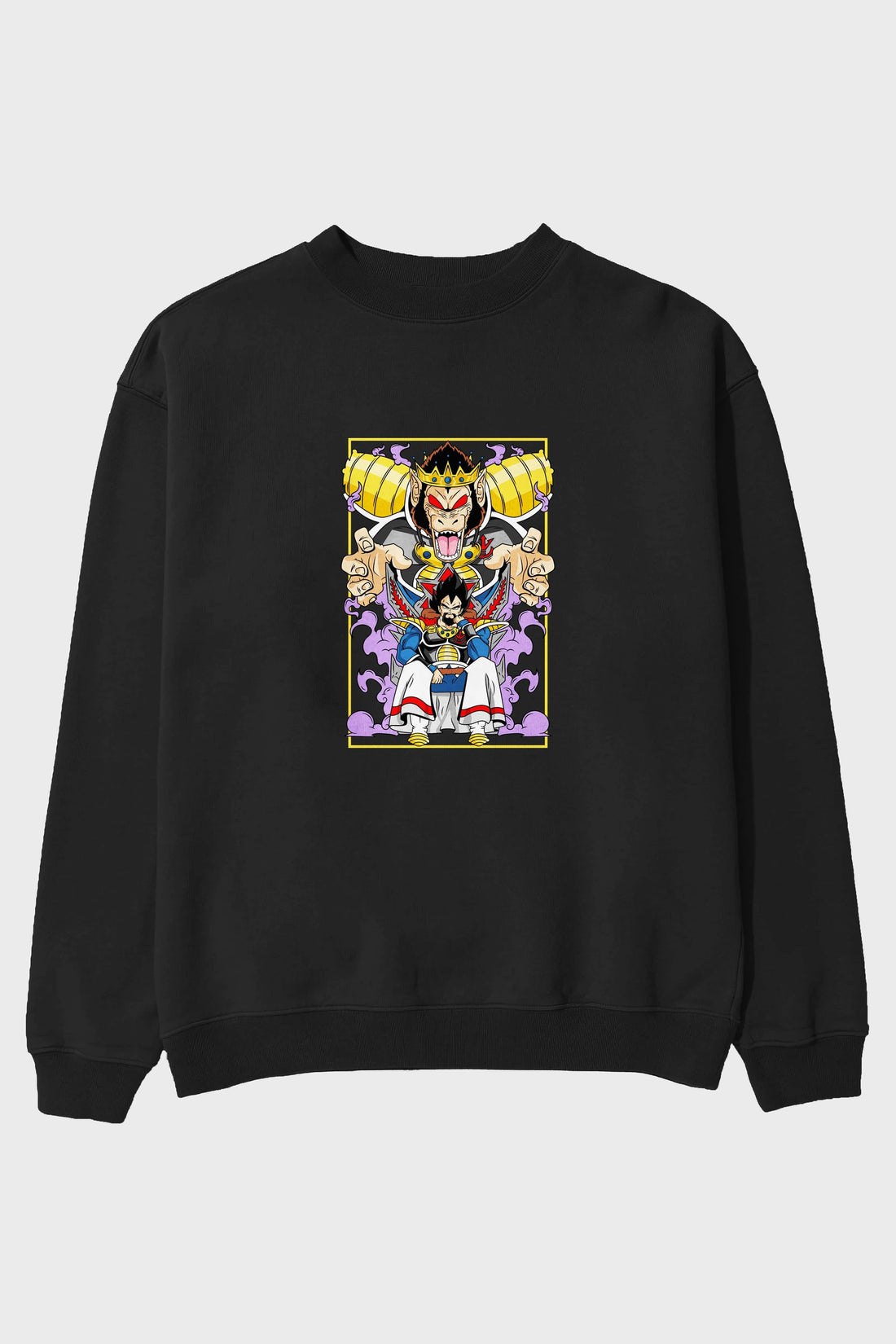 DragonBall ReyVegeta Anime Ön Baskılı Oversize Sweatshirt Erkek Kadın Unisex
