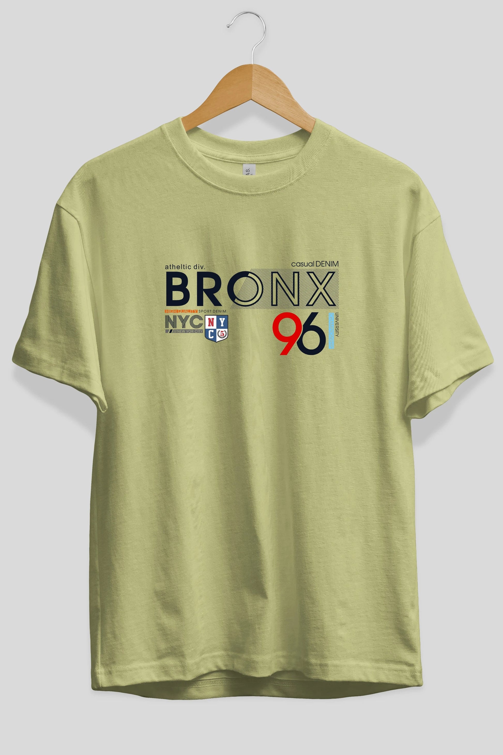 Bronx 96 Ön Baskılı Oversize t-shirt Erkek Kadın Unisex