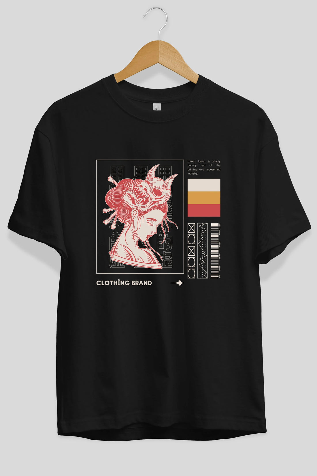Hipster Japanese Style 2 Ön Baskılı Oversize t-shirt Erkek Kadın Unisex