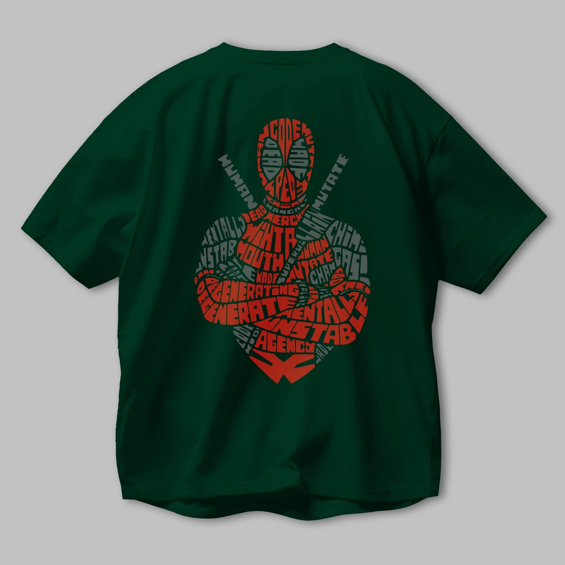 Deadpool (16) Arka Baskılı Oversize t-shirt Erkek Kadın Unisex %100 Pamuk Bisiklet Yaka tişort