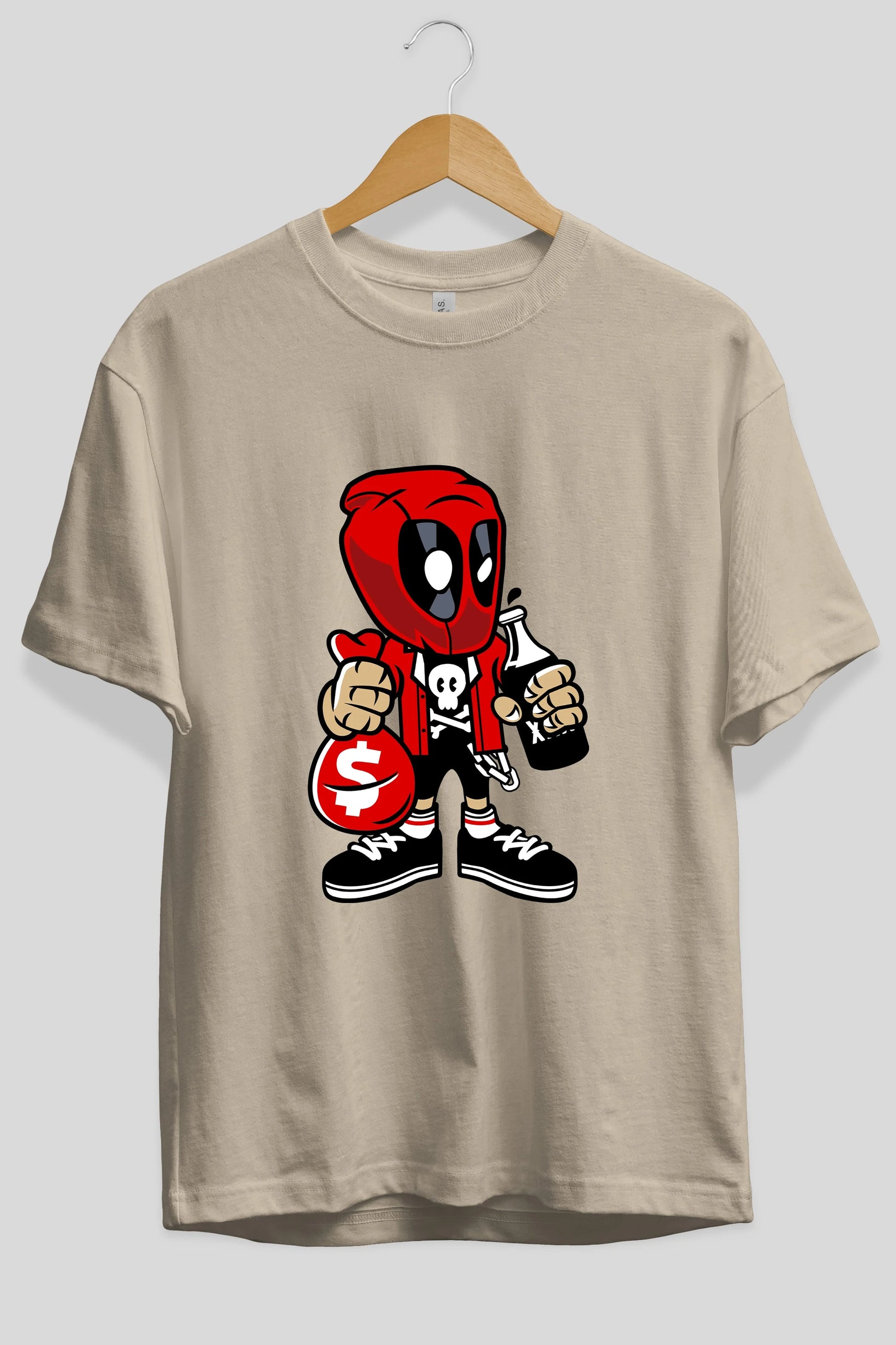 Deadpool (20) Ön Baskılı Oversize t-shirt Erkek Kadın Unisex %100 Pamuk Bisiklet Yaka tişort