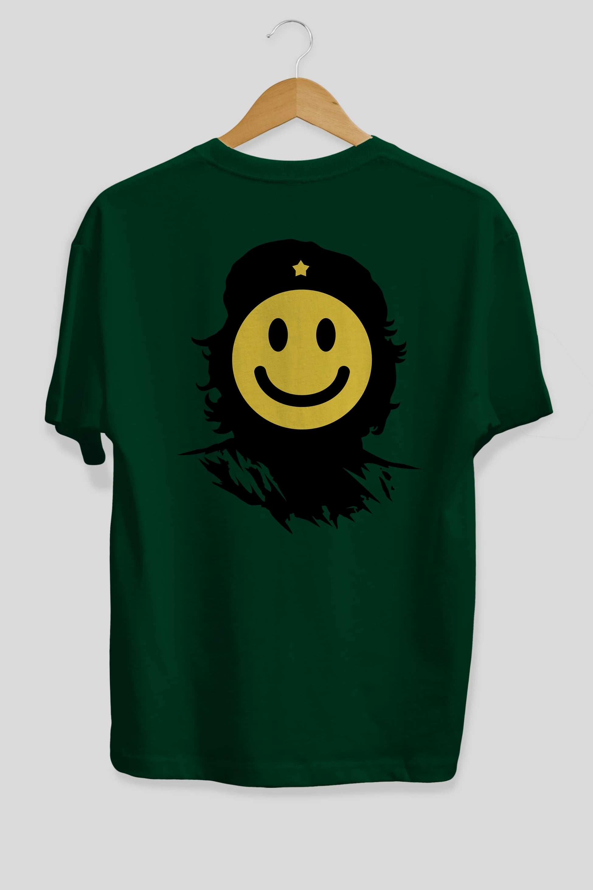 Che Smile Arka Baskılı Oversize t-shirt %100 pamuk Erkek Kadın Unisex
