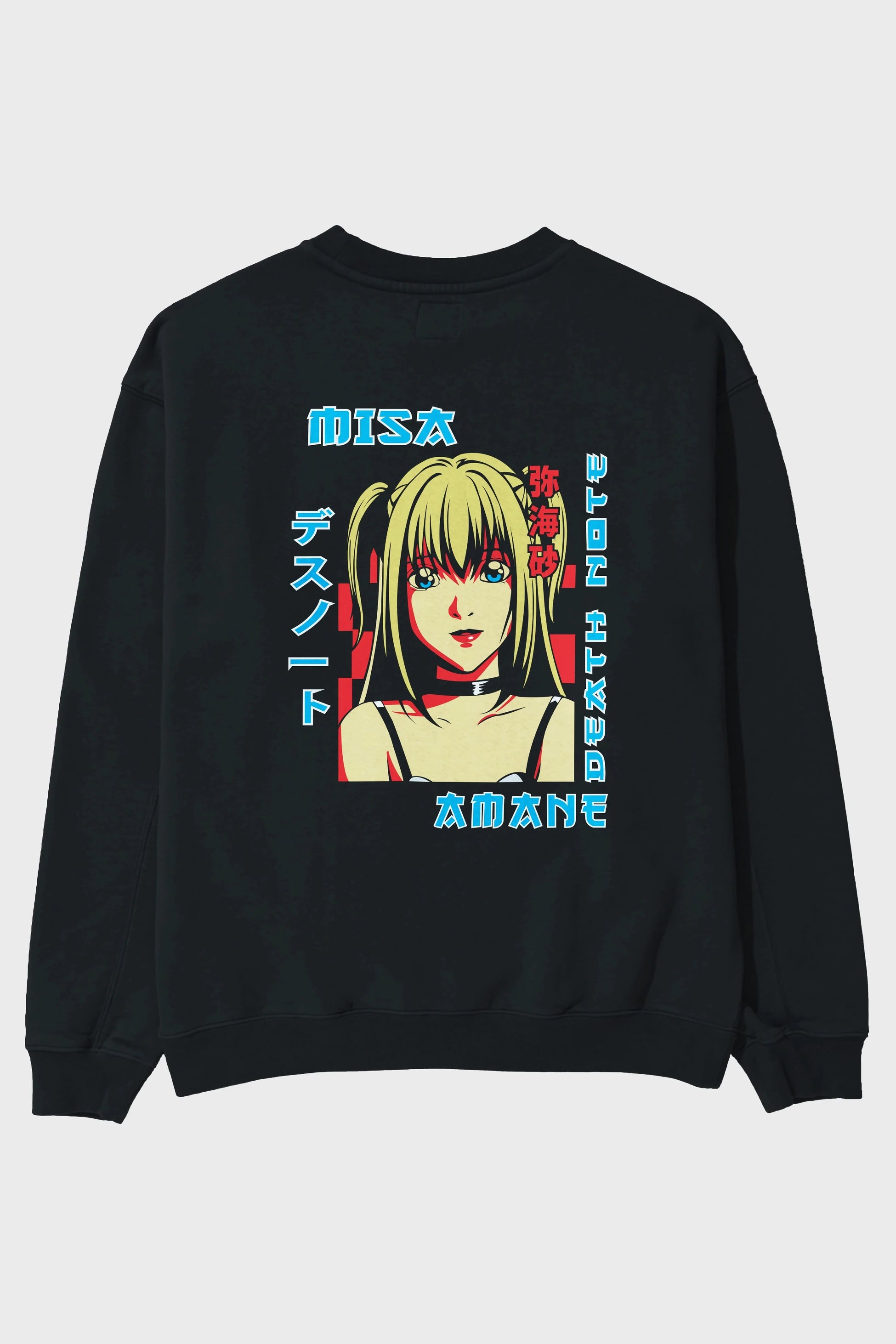 MISA-DEATH NOTE Anime Arka Baskılı Oversize Sweatshirt Erkek Kadın Unisex