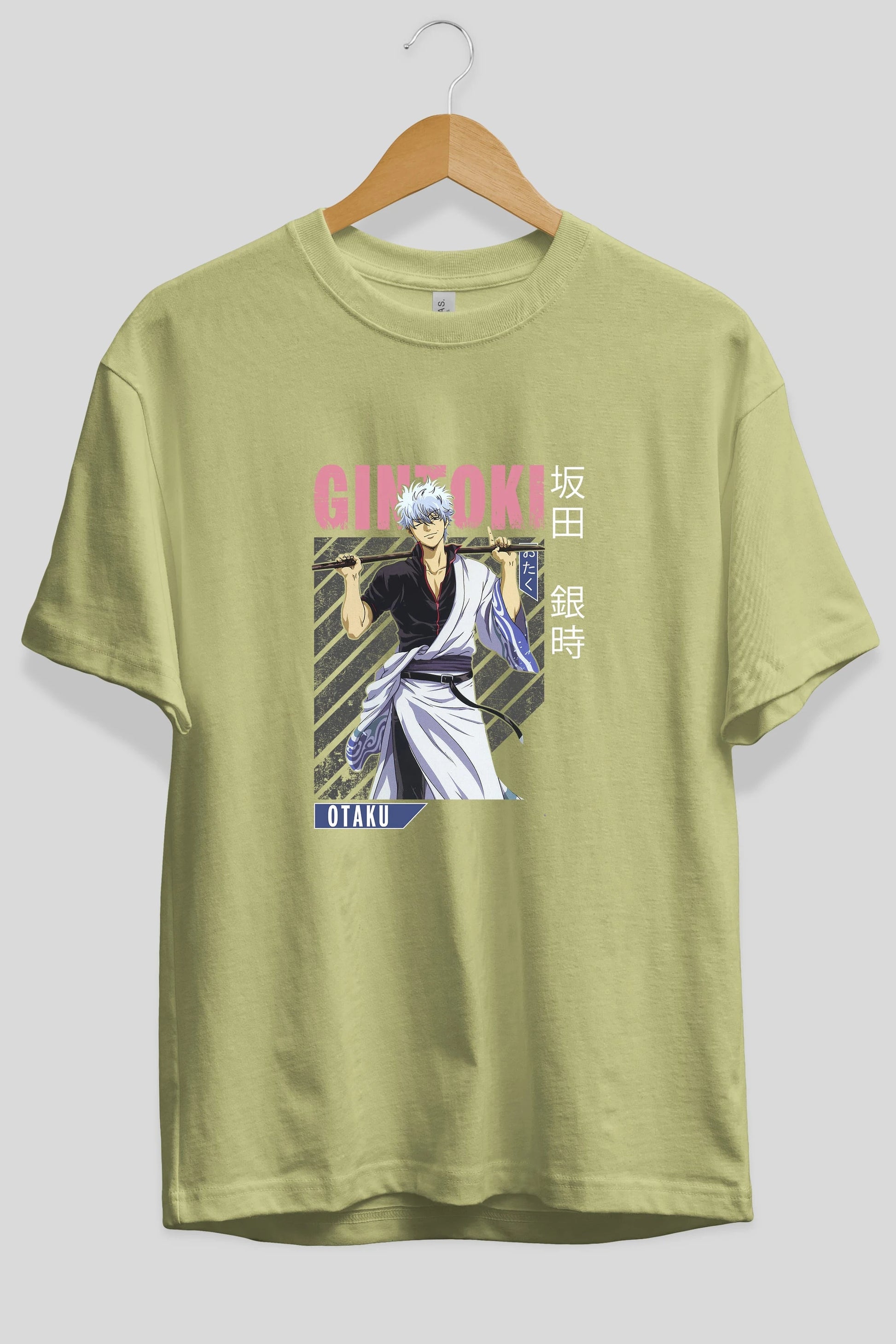 Gintoki Sakata GINTAMA 3 Anime Ön Baskılı Oversize t-shirt %100 pamuk Erkek Kadın Unisex