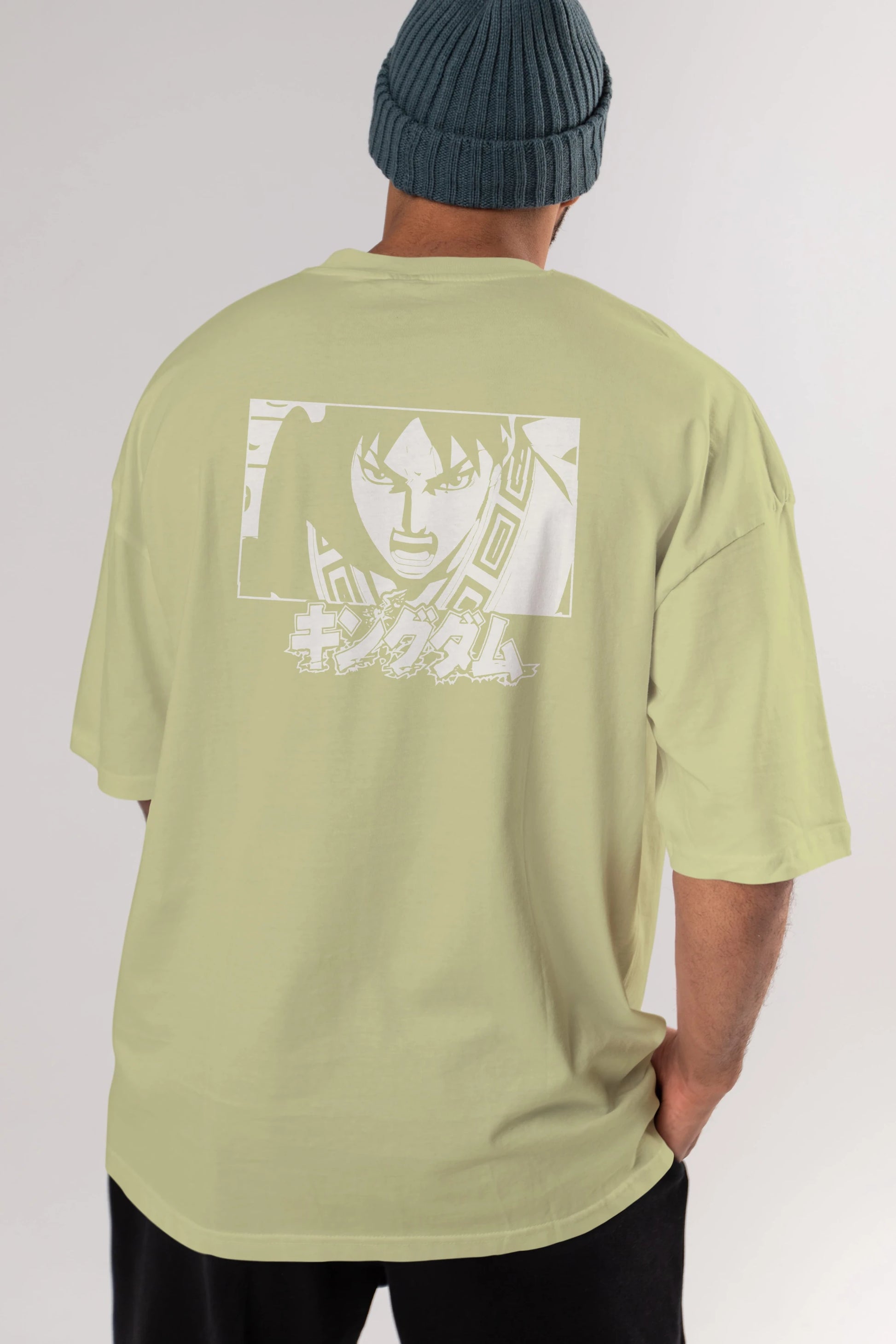 Xin 1 Anime Arka Baskılı Oversize t-shirt Erkek Kadın Unisex