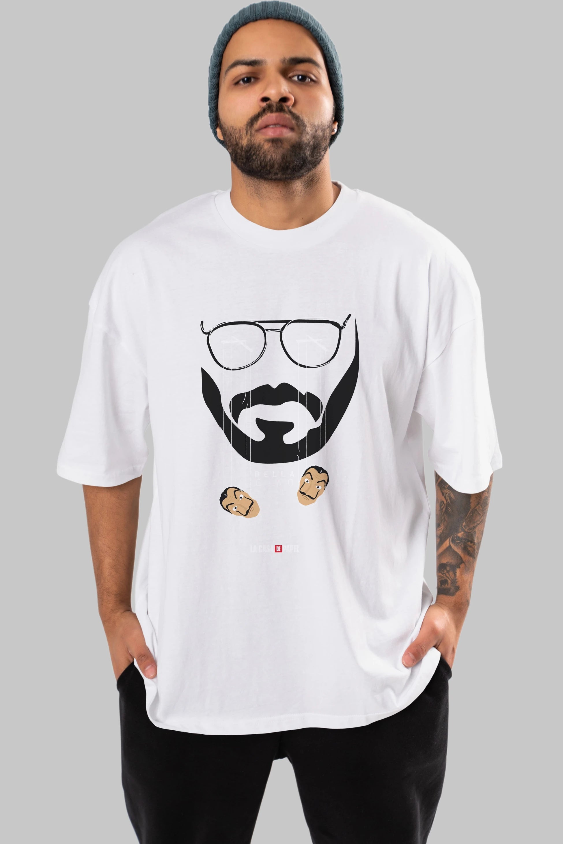La Casa De Papel (11) Ön Baskılı Oversize t-shirt Erkek Kadın Unisex %100 Pamuk Bisiklet Yaka tişort