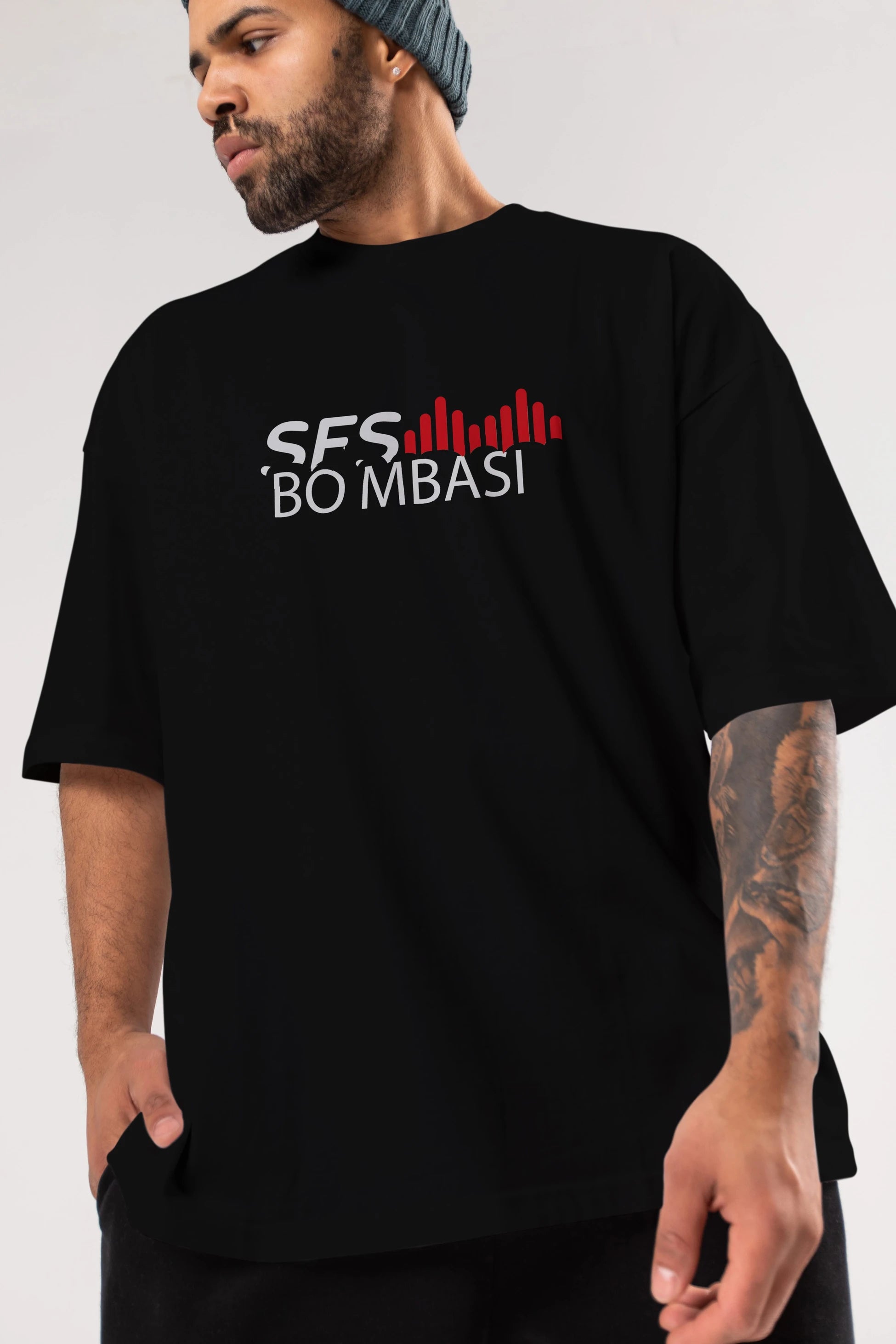 Ses Bombası Ön Baskılı Oversize t-shirt %100 pamuk Erkek Kadın Unisex