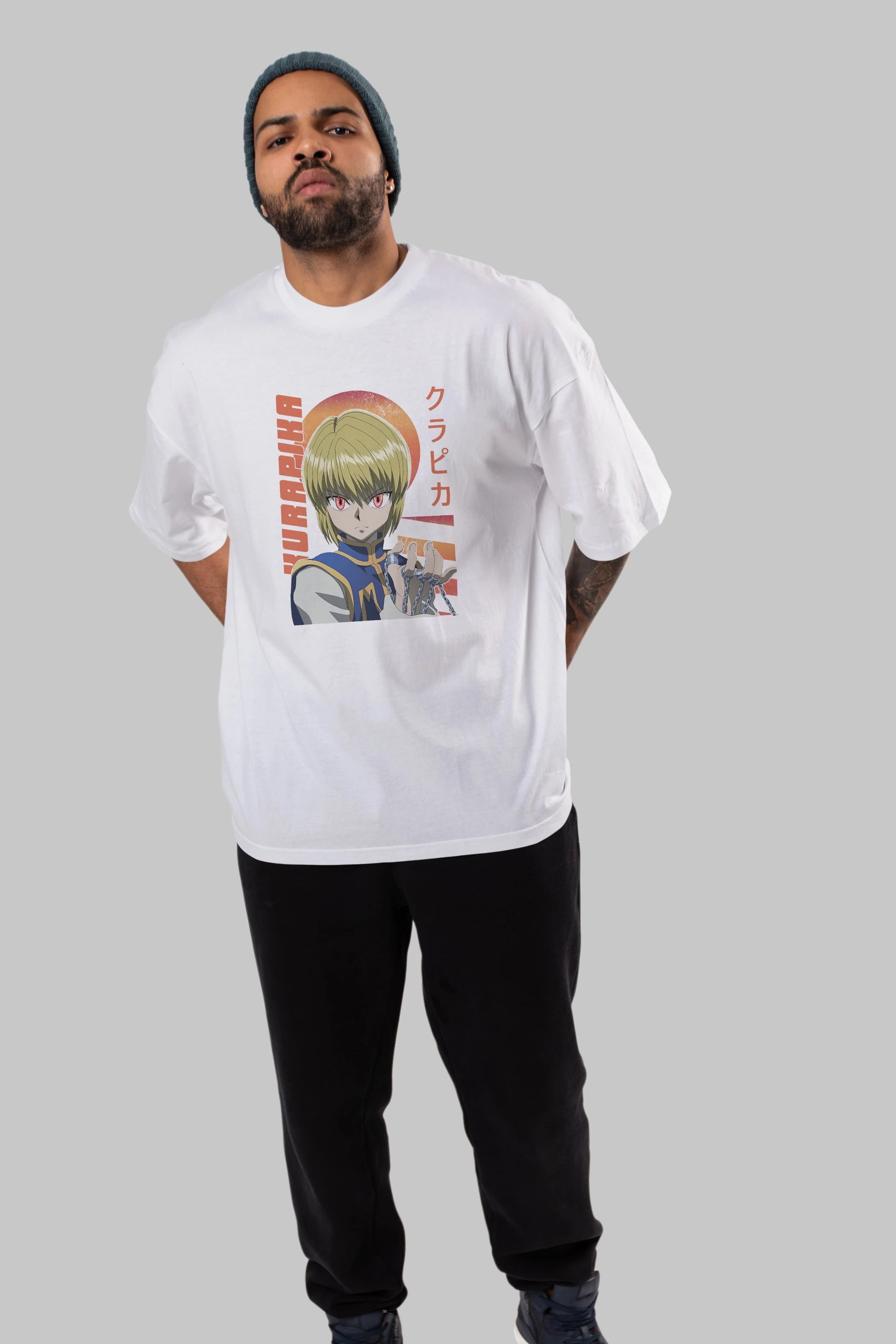 Kurapika 5 (2) Anime Ön Baskılı Oversize t-shirt %100 pamuk Erkek Kadın Unisex