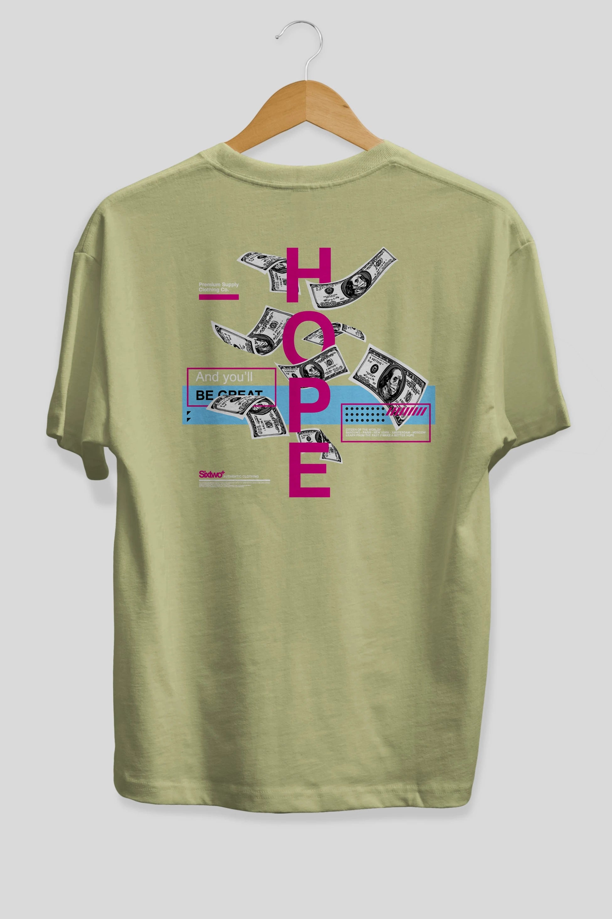 Hope Arka Baskılı Oversize t-shirt Erkek Kadın Unisex