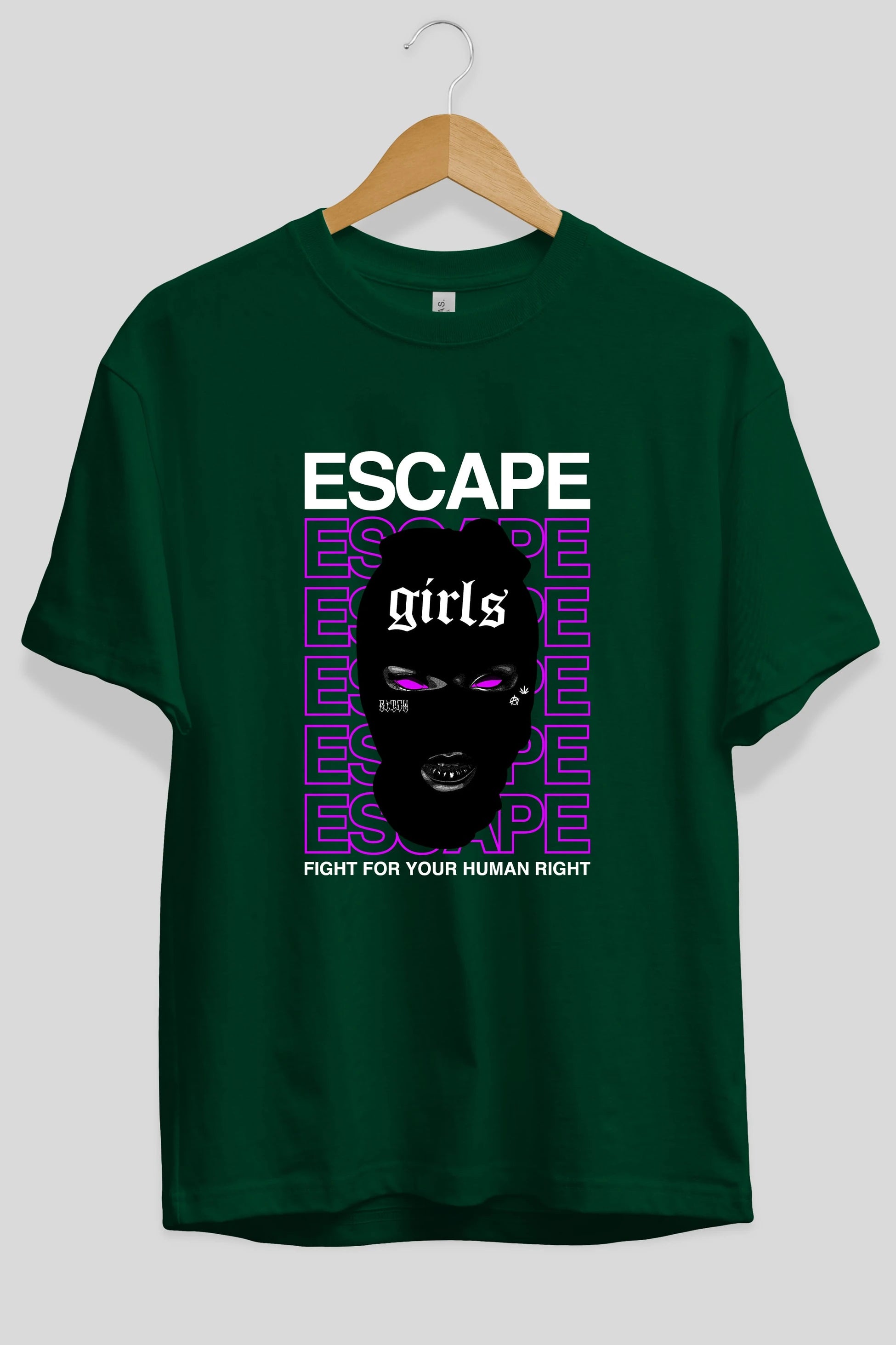 Escape Girl Ön Baskılı Oversize t-shirt Erkek Kadın Unisex