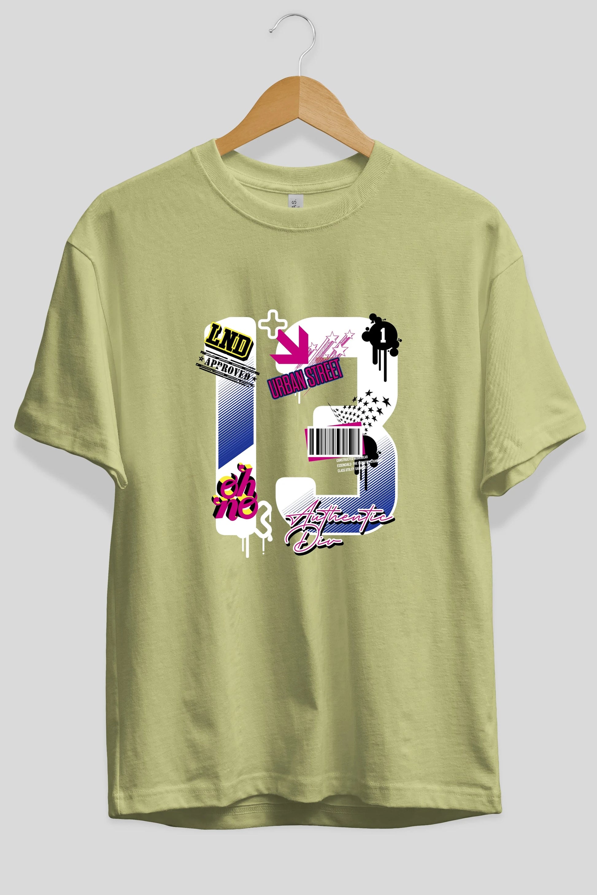 Urban Street 13 Ön Baskılı Oversize t-shirt Erkek Kadın Unisex