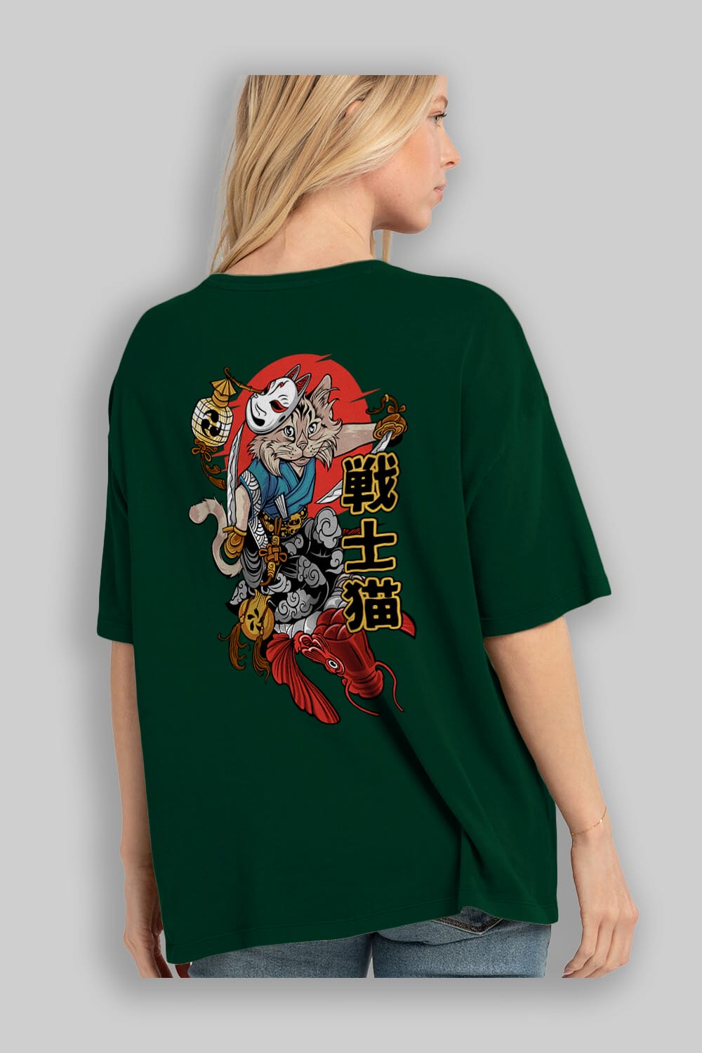 TRIBAL (2) Anime Arka Baskılı Oversize t-shirt Erkek Kadın Unisex