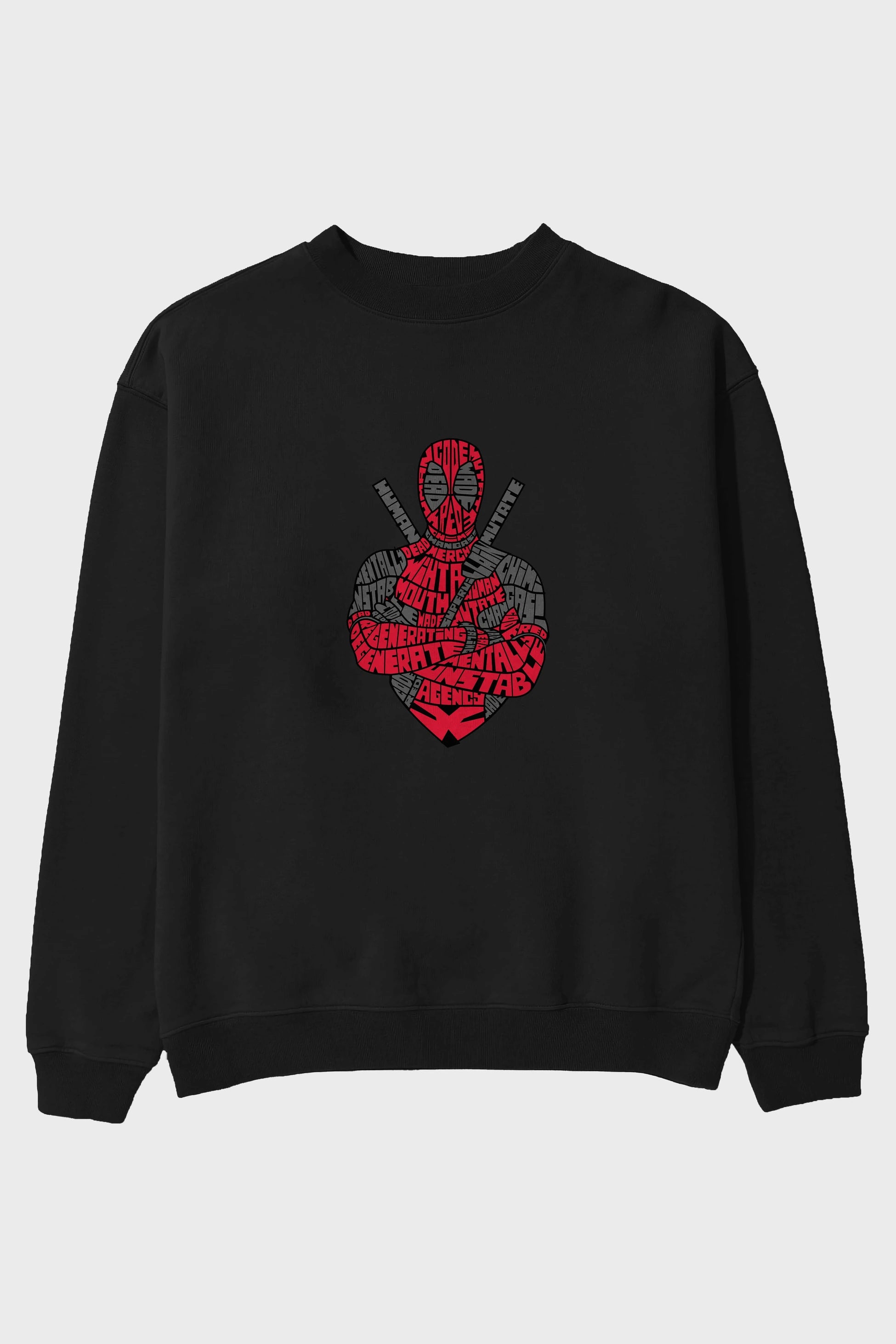 Dead Red Ön Baskılı Oversize Sweatshirt Erkek Kadın Unisex