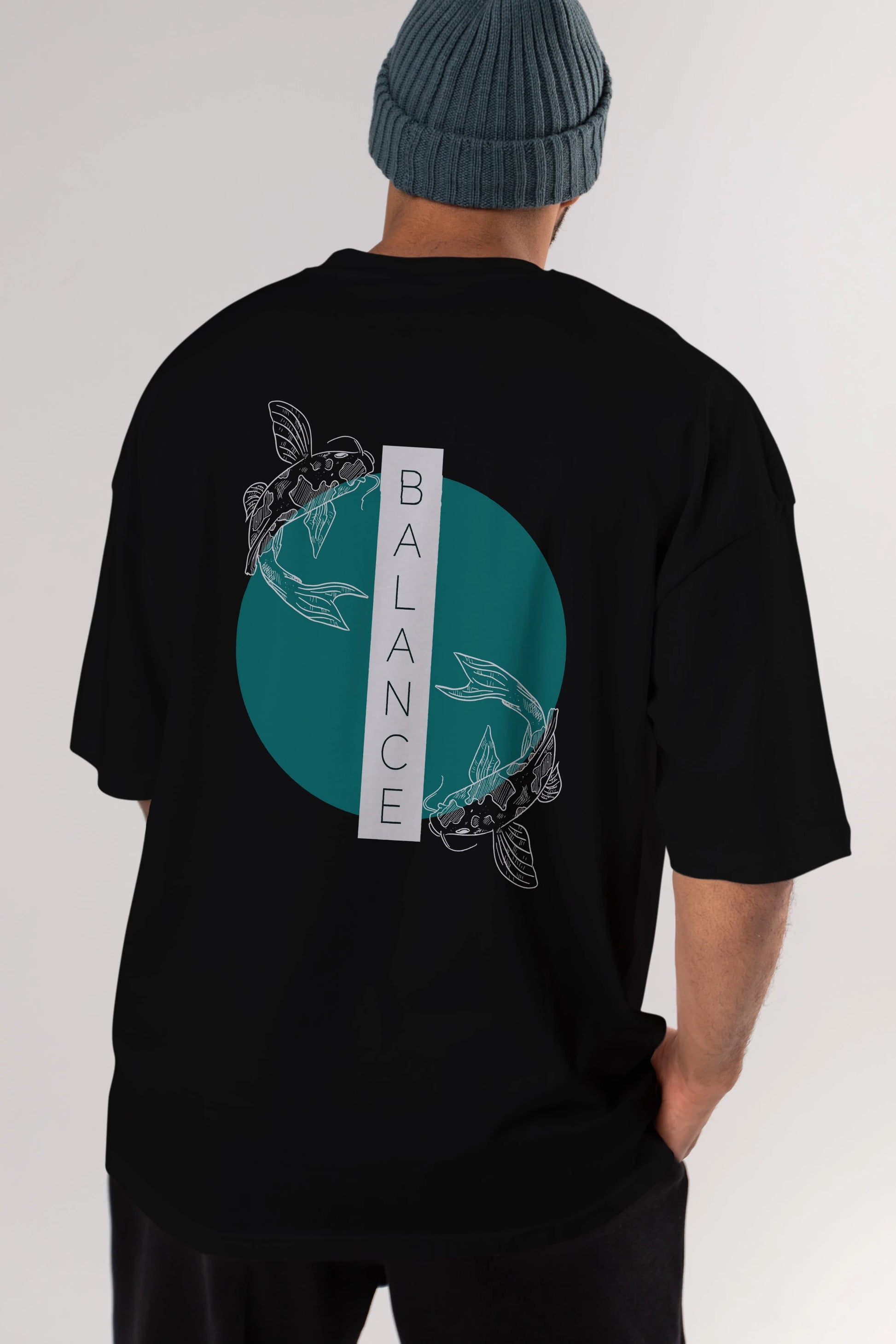 Balance 2 Yazılı Arka Baskılı Oversize t-shirt Erkek Kadın Unisex