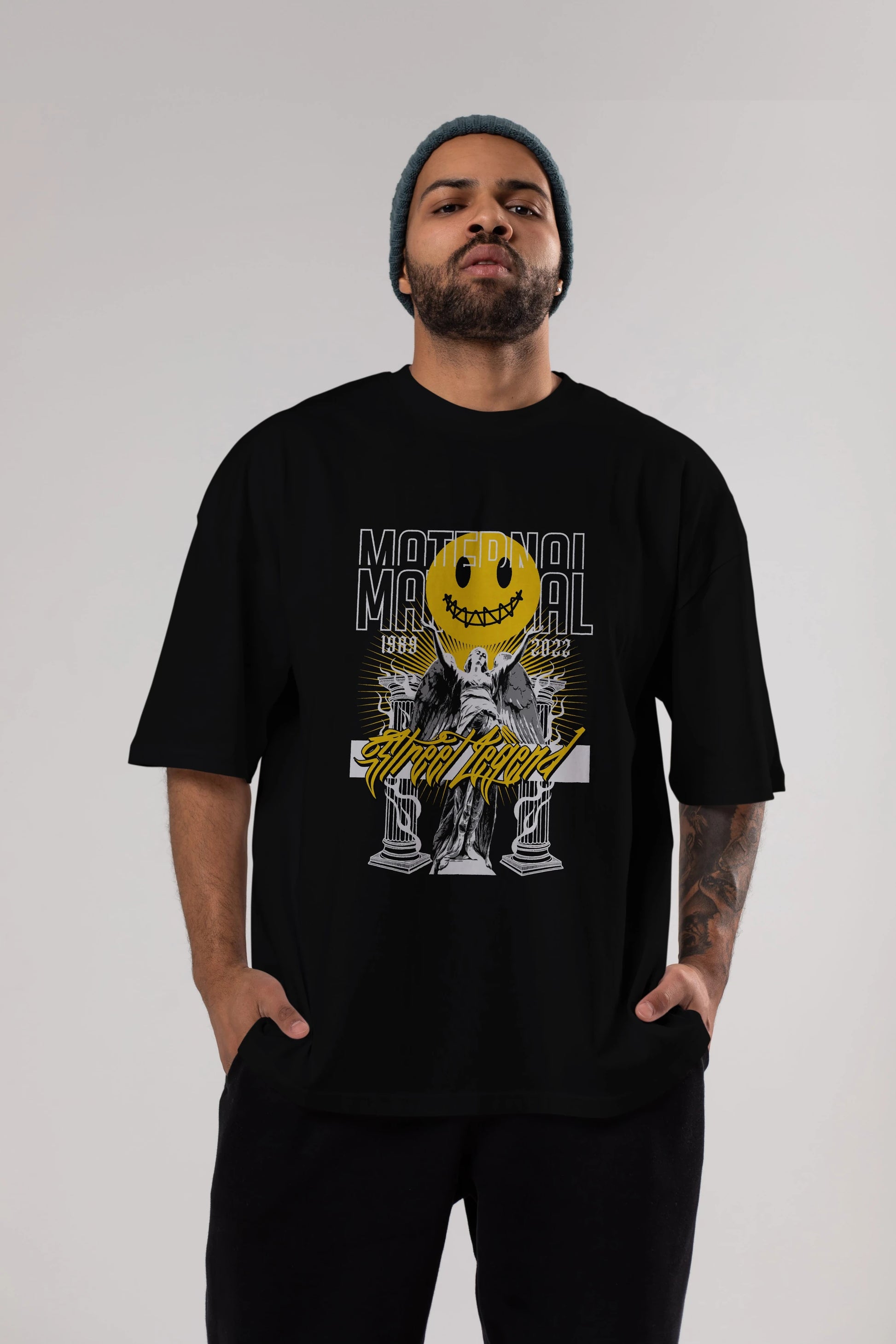 Maternal Street Legend Ön Baskılı Oversize t-shirt Erkek Kadın Unisex