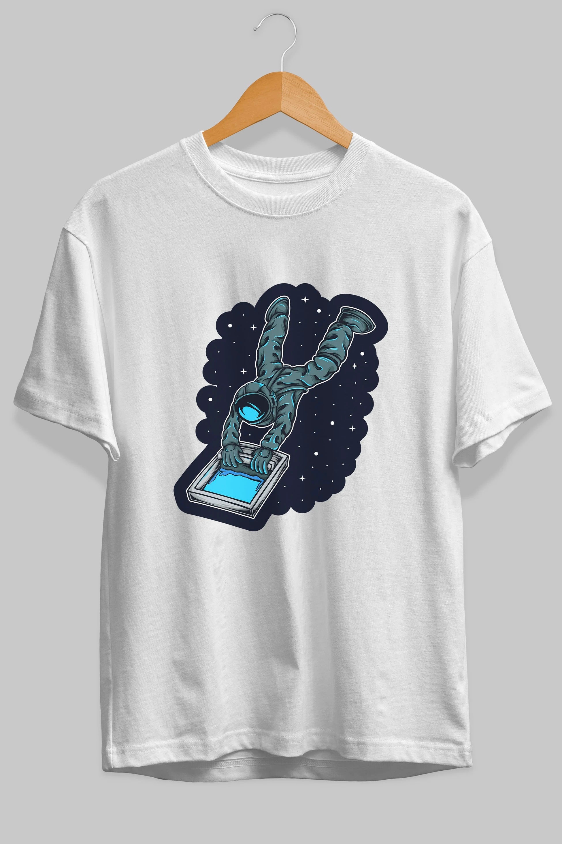 Astroscreen Sticker Ön Baskılı Oversize t-shirt Erkek Kadın Unisex