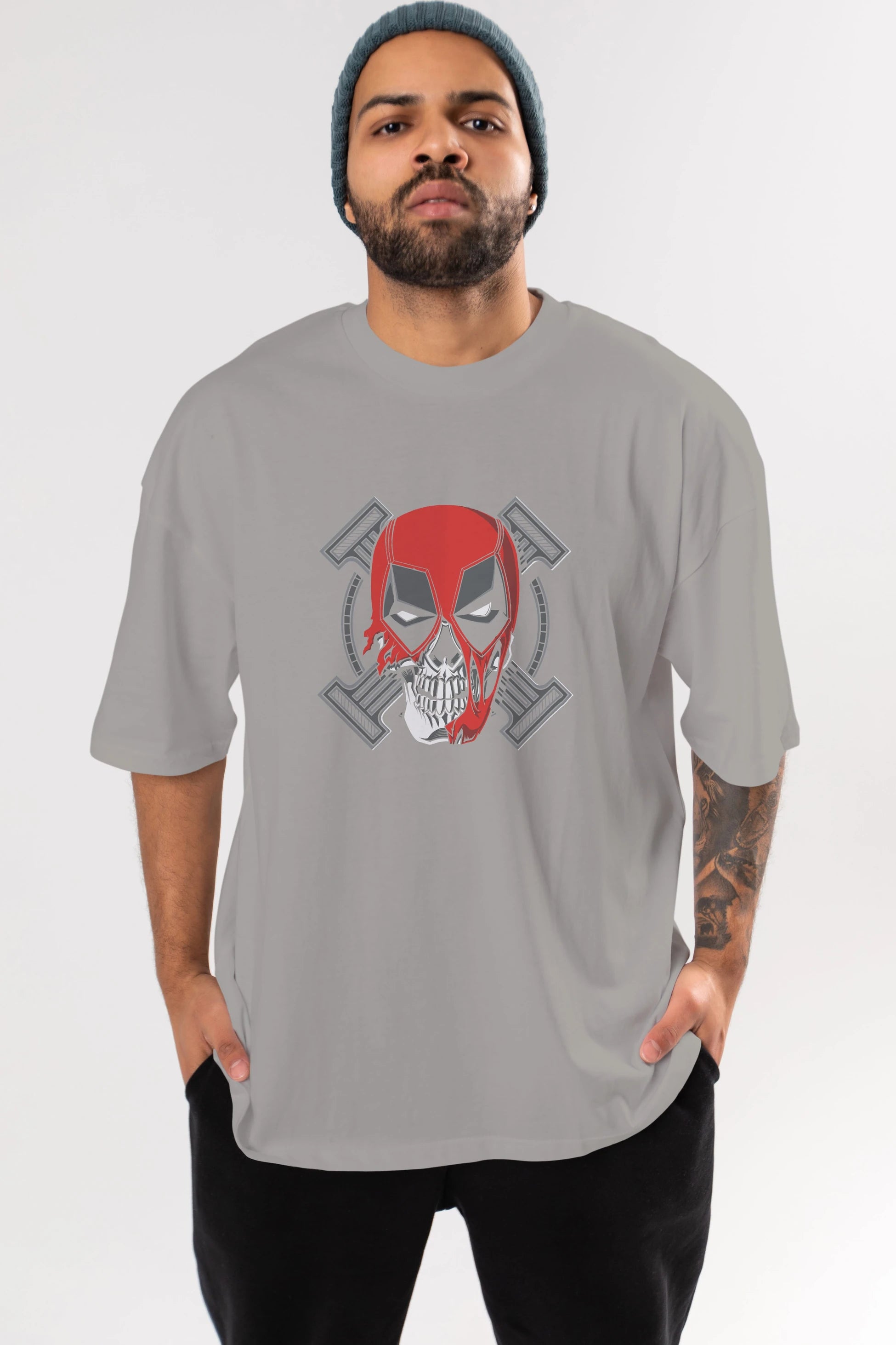 Deadpool (7) Ön Baskılı Oversize t-shirt Erkek Kadın Unisex %100 Pamuk Bisiklet Yaka tişort
