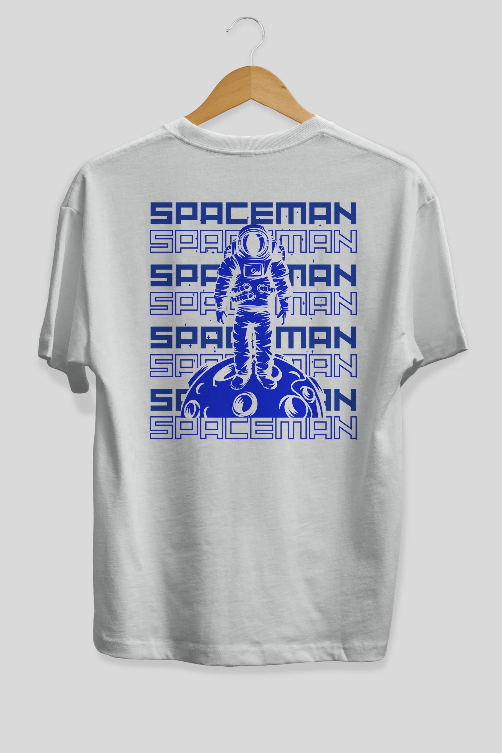 Spaceman Yazılı Arka Baskılı Oversize t-shirt Erkek Kadın Unisex