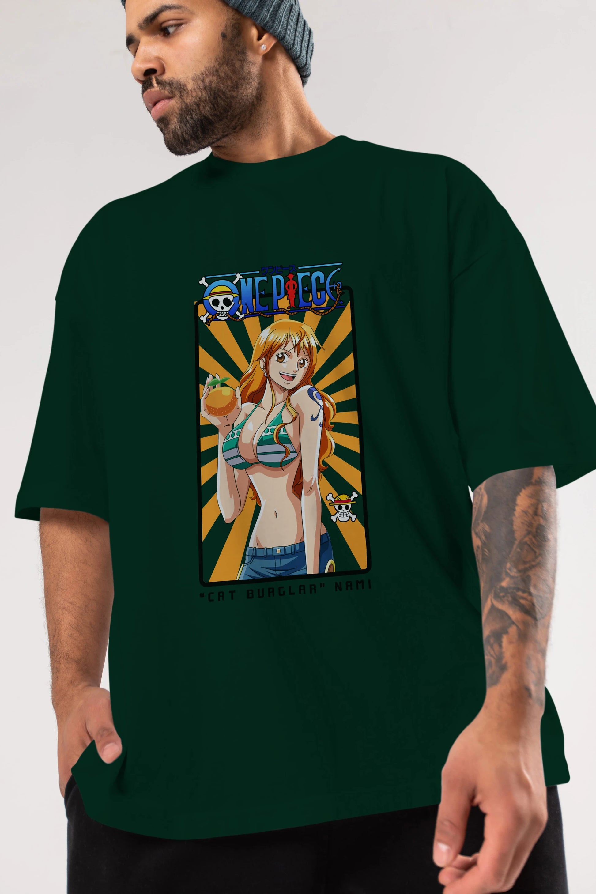 Nami Anime Ön Baskılı Oversize t-shirt Erkek Kadın Unisex