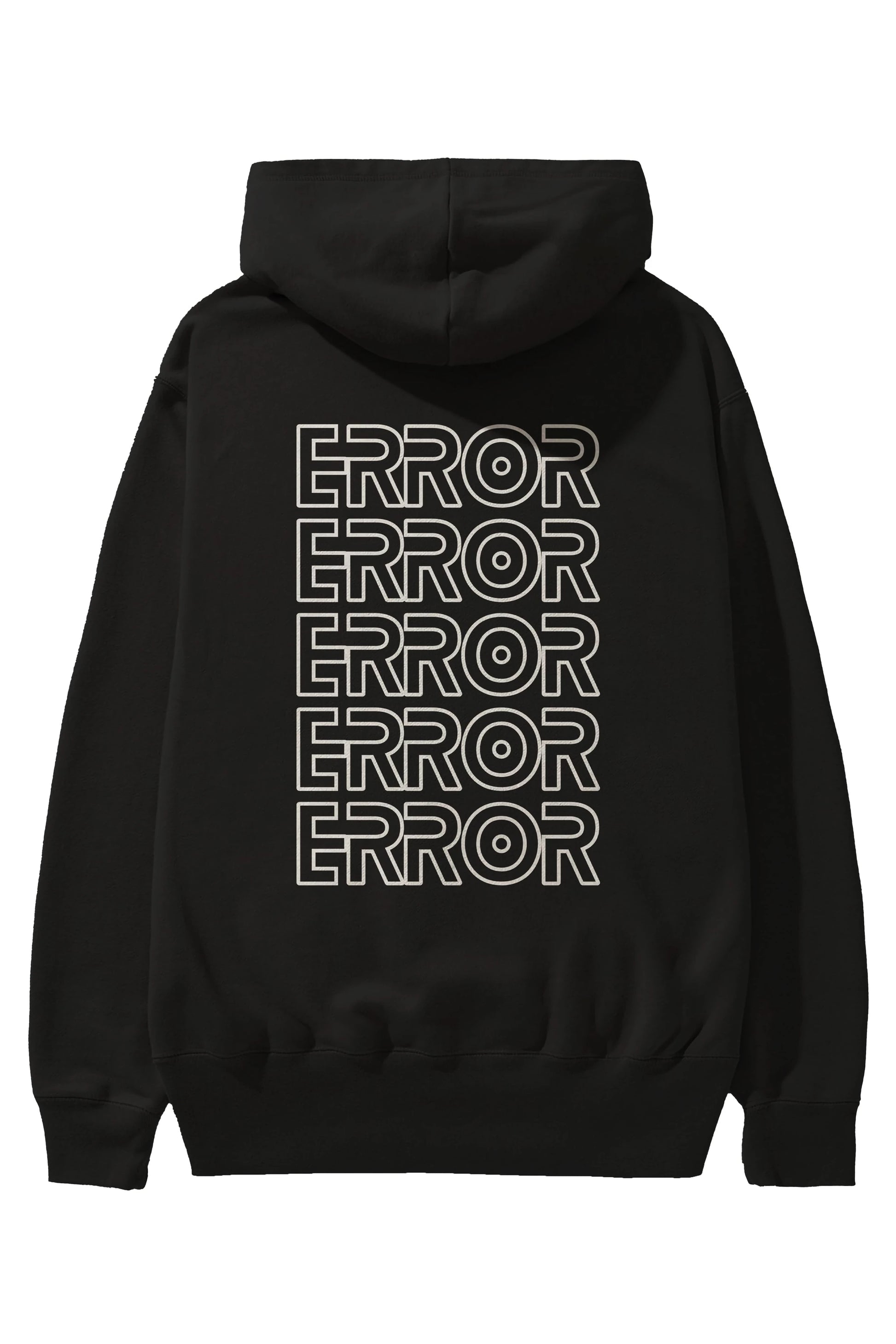 Error Yazılı Arka Baskılı Oversize Hoodie Kapüşonlu Sweatshirt Erkek Kadın Unisex