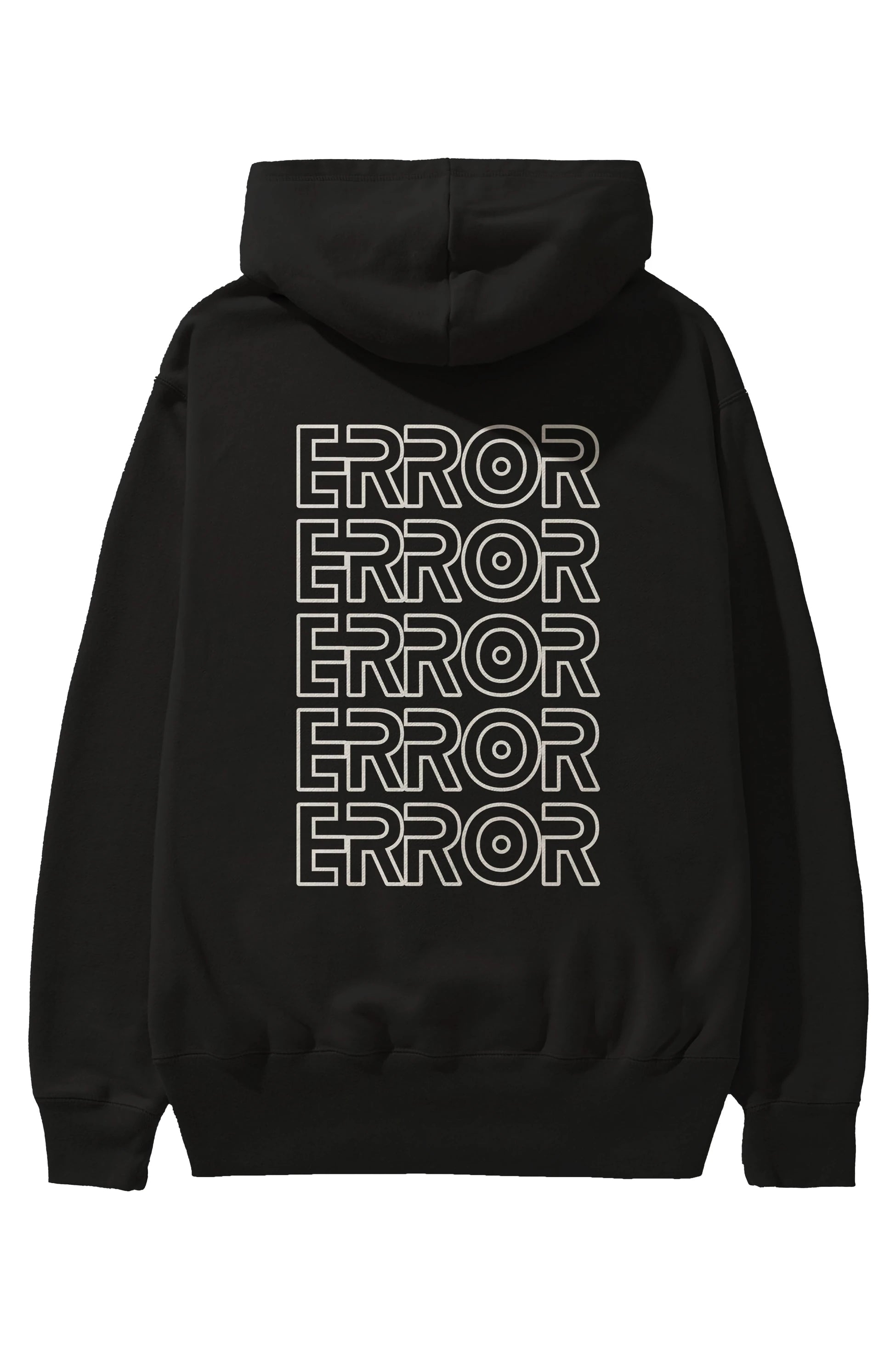 Error Yazılı Arka Baskılı Oversize Hoodie Kapüşonlu Sweatshirt Erkek Kadın Unisex
